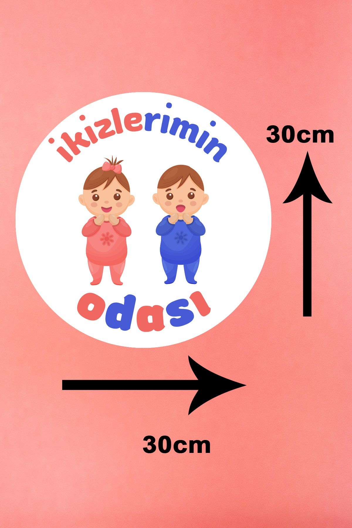 Ikiz Kız Erkek Çocuk Odası Tablo Modeli, Ahşap Kapı Duvar Süsü, Ikiz Bebek Ev Dekorasyonu
