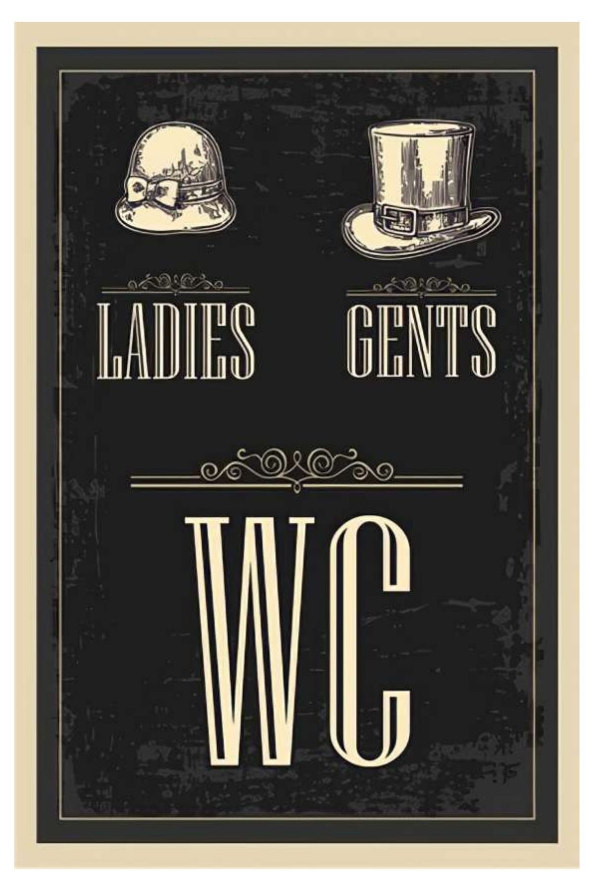 Ladies Gents Wc Mdf Poster, Modern Duvar Dekoru, Sanatsal Poster, Ev, Ofis, Cafe Duvar Süs