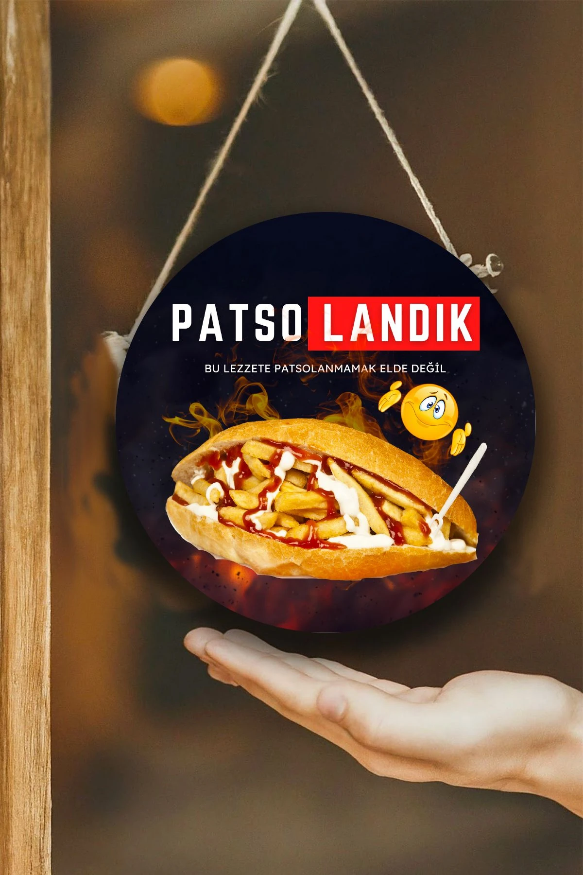 Patso Salonu için Duvar, Kapı, Tek Taraflı Askılı Pano Karşılama Tabelası, Patso Dükkan Süs Dekor