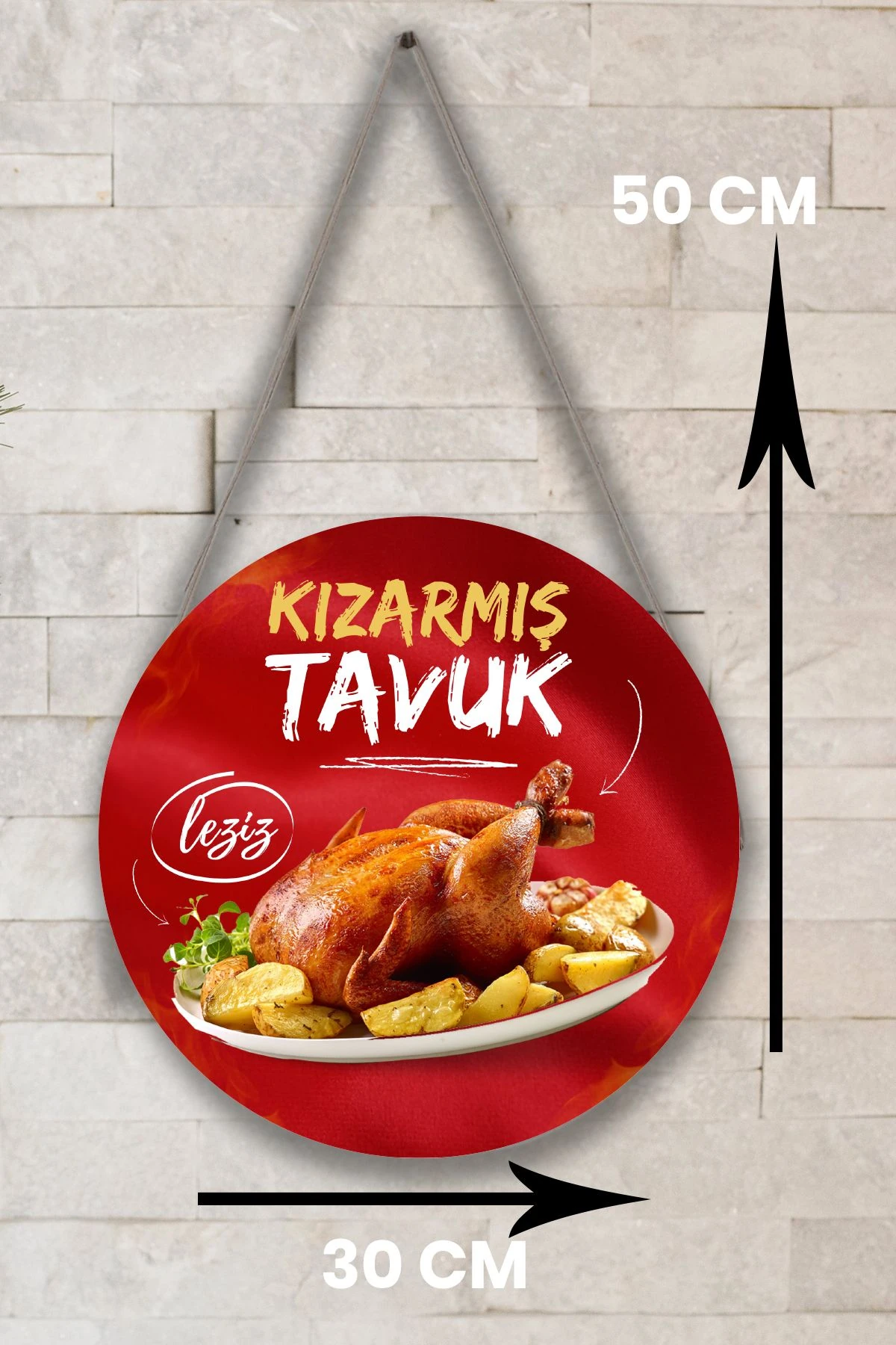 Kızarmış Tavuk Salonu Duvar, Kapı, Tek Taraflı Askılı Karşılama Tabelası, Tavuk Çevirme Dükkanı Süsü