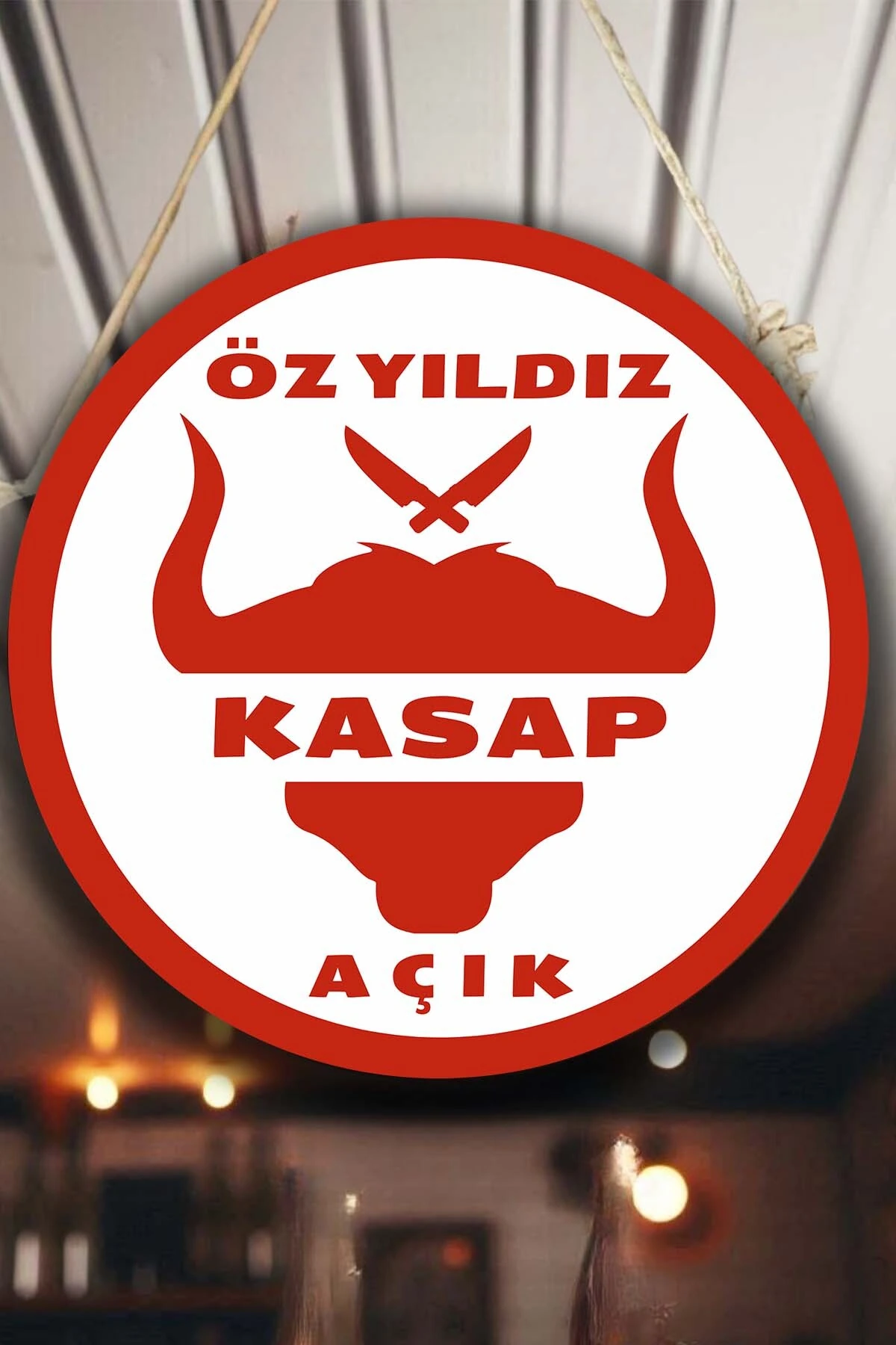 Kişiye Özel Kasap Dükkanı Açık Kapalı Kapı Süsü – İsme Özel Et Market Tabelası, Kasap Dekorasyonu