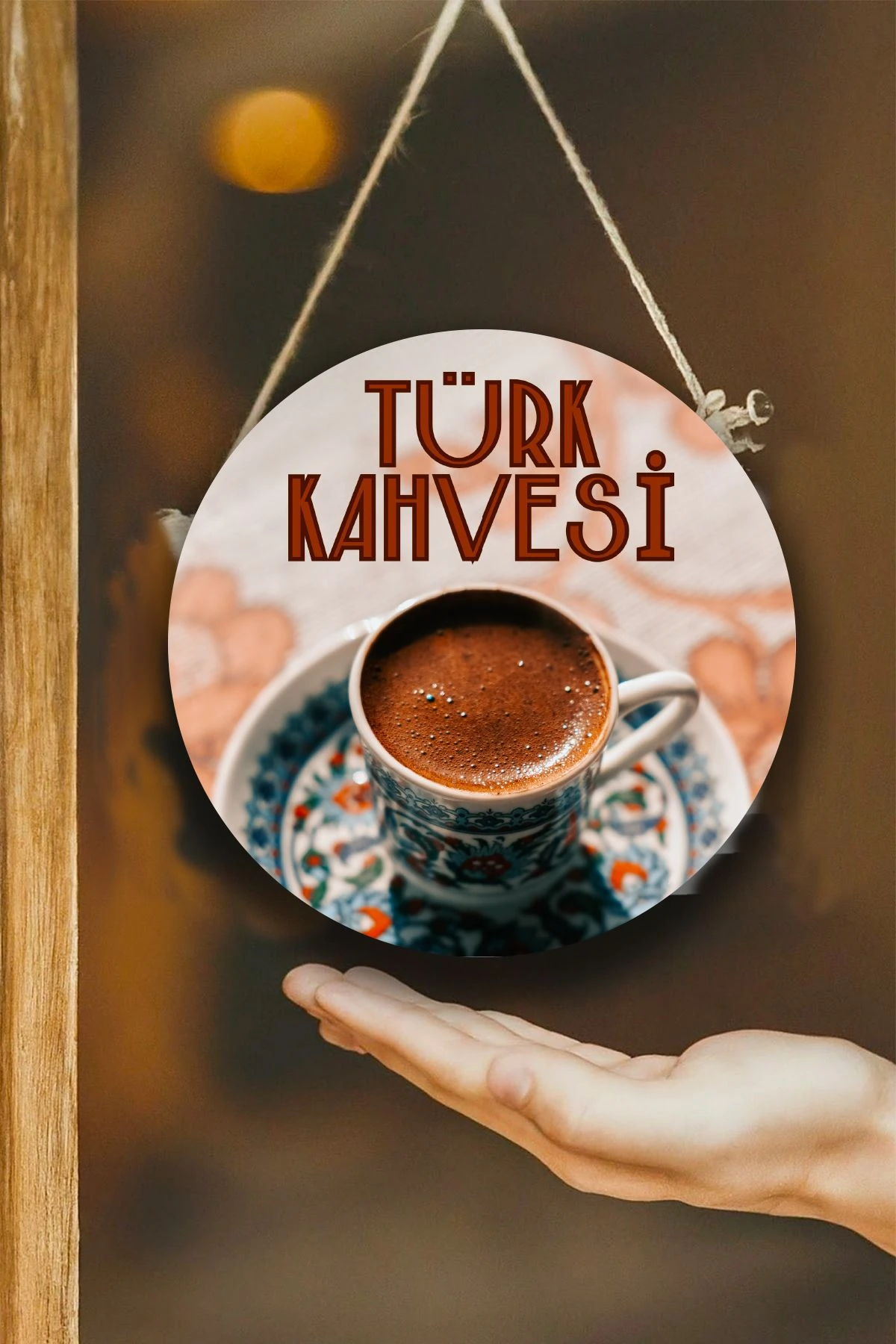 Türk Kahvesi Cafe Restoran için Duvar, Kapı, Çift Taraflı Askılı Pano Karşılama Tabela, Kahve Tablo
