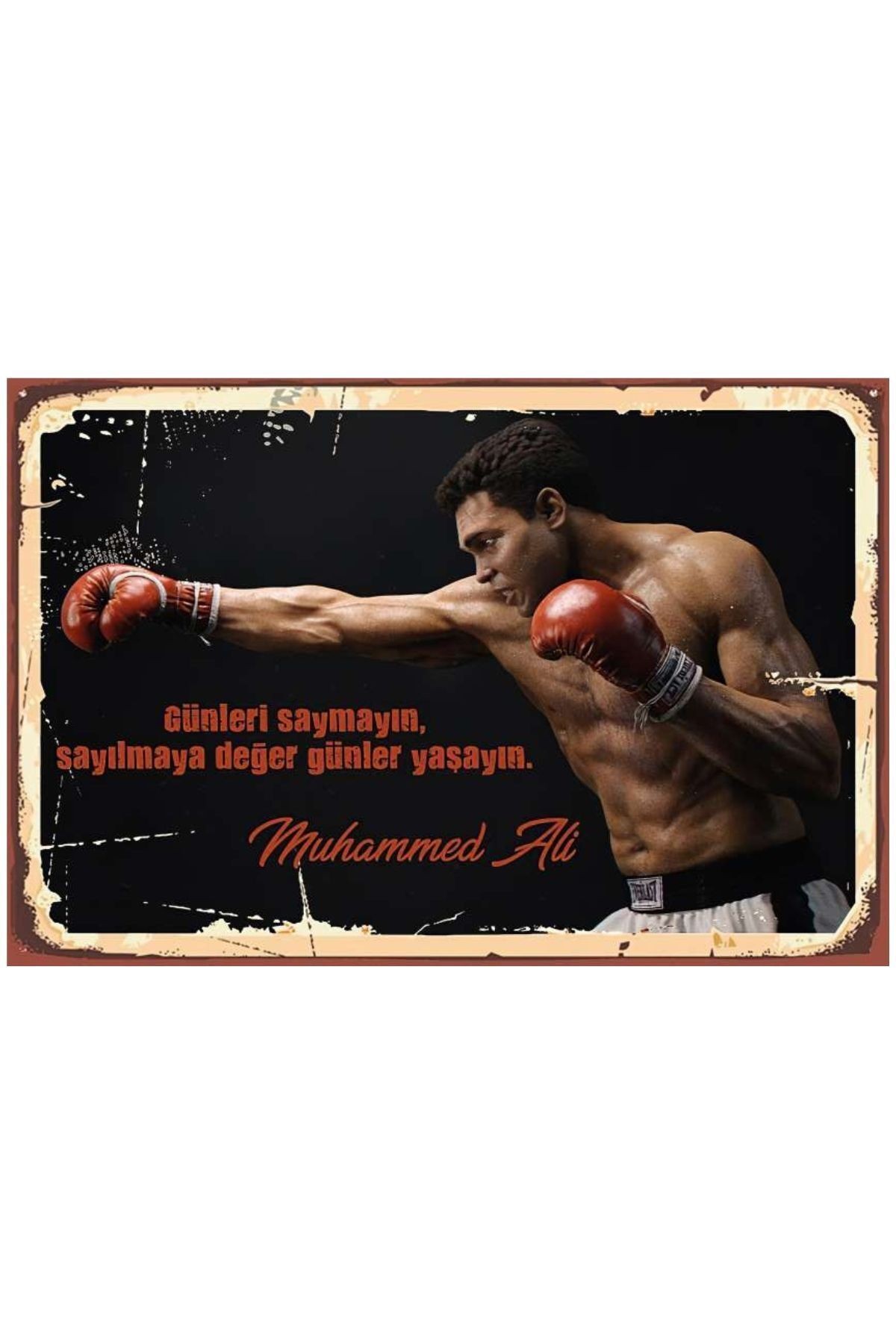 Muhammed Ali Ahşap Mdf Poster, Modern Duvar Dekoru, Sanatsal Poster, Ev Ofis, Cafe Duvar Süs