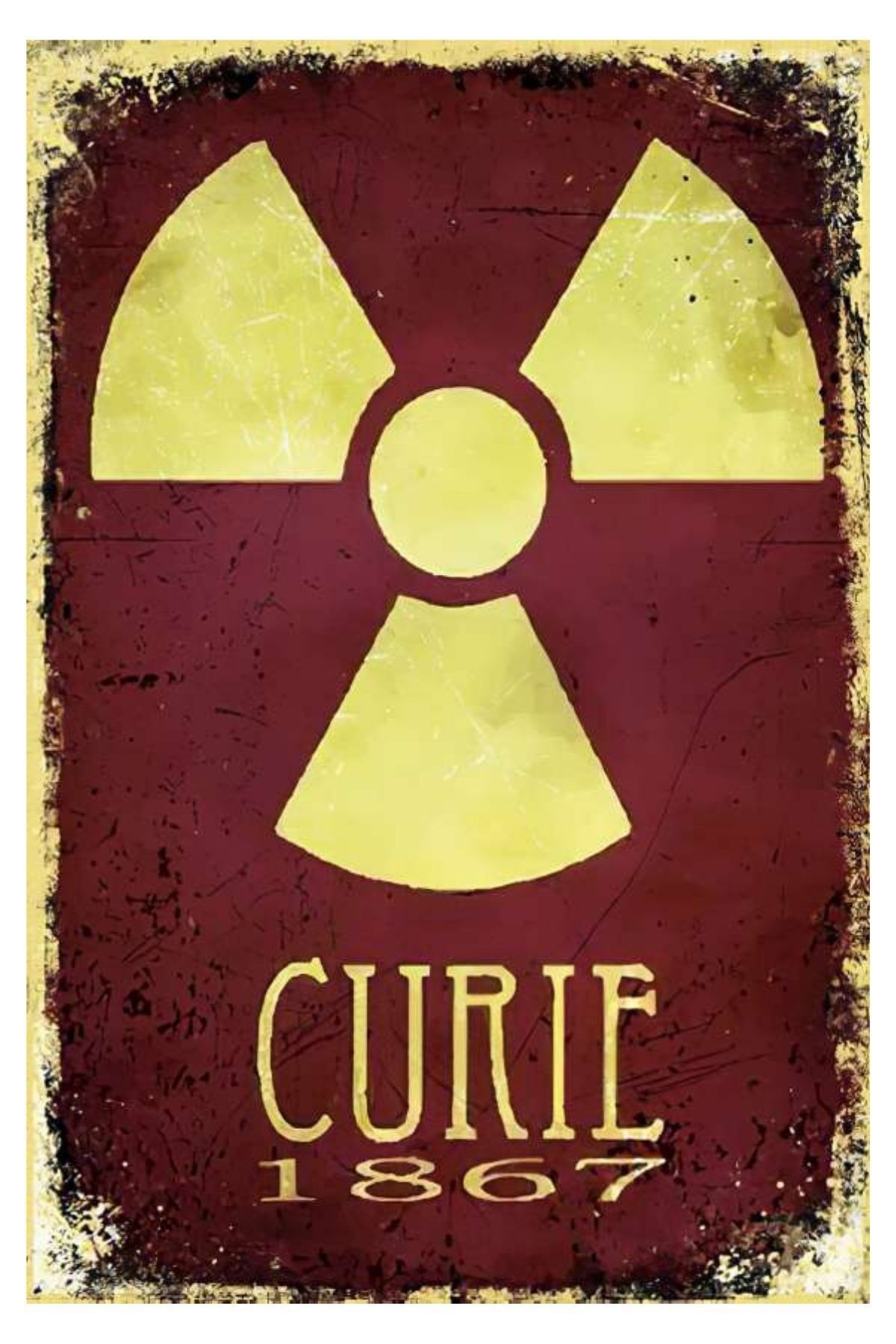 Curie 1867 Ahşap Mdf Poster, Modern Duvar Dekoru, Sanatsal Poster, Ev Ofis, Cafe Duvar Süs