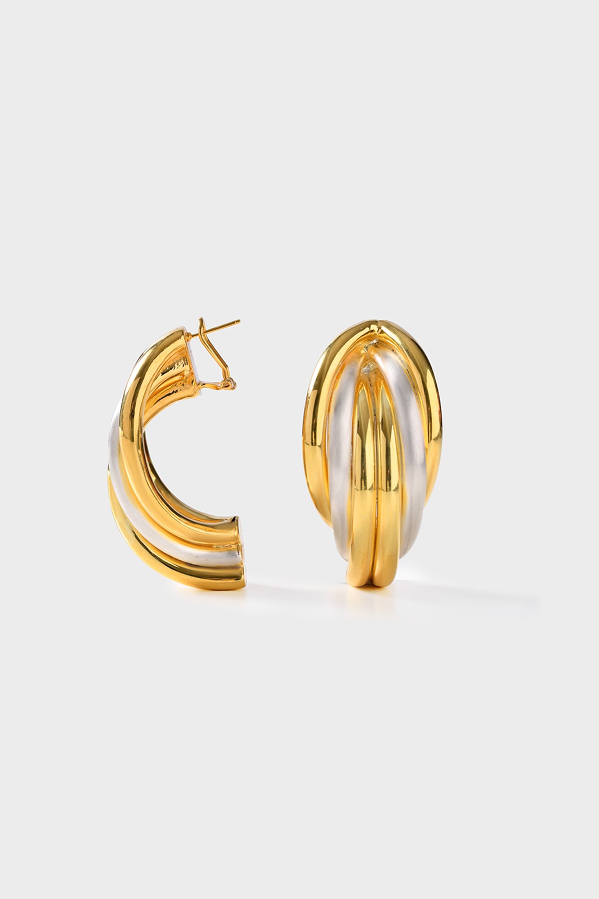 HUGE PIPE EARRINGS - GOLD