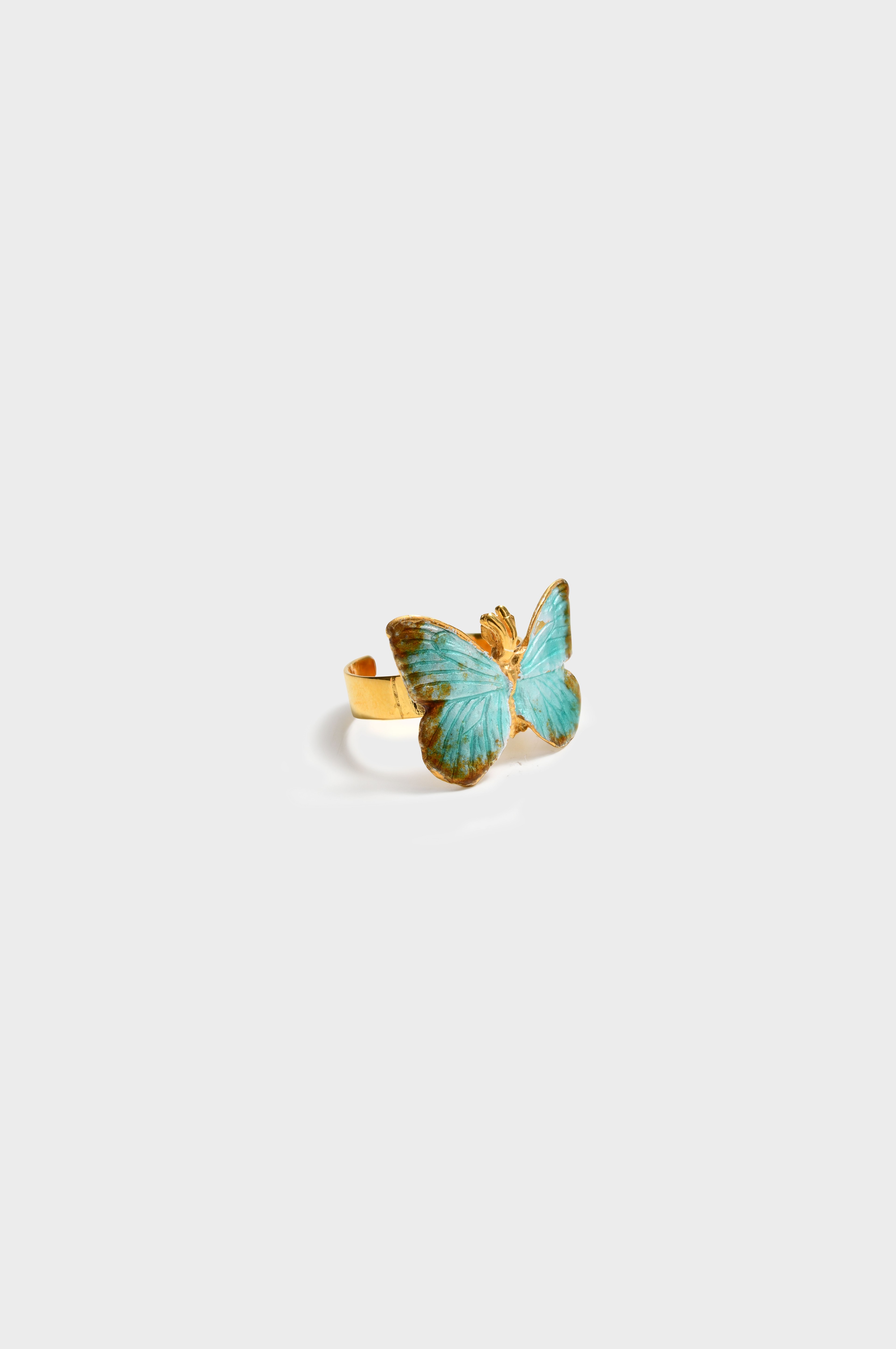 BUTTERFLY RING - TURQUOISE ENAMEL