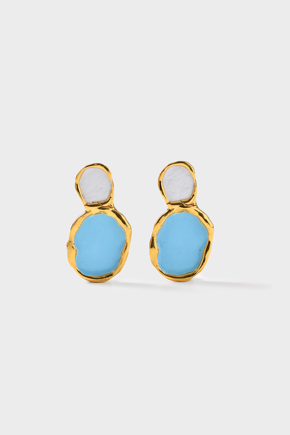 CAROLINA EARRINGS  - MAVİ BEYAZ