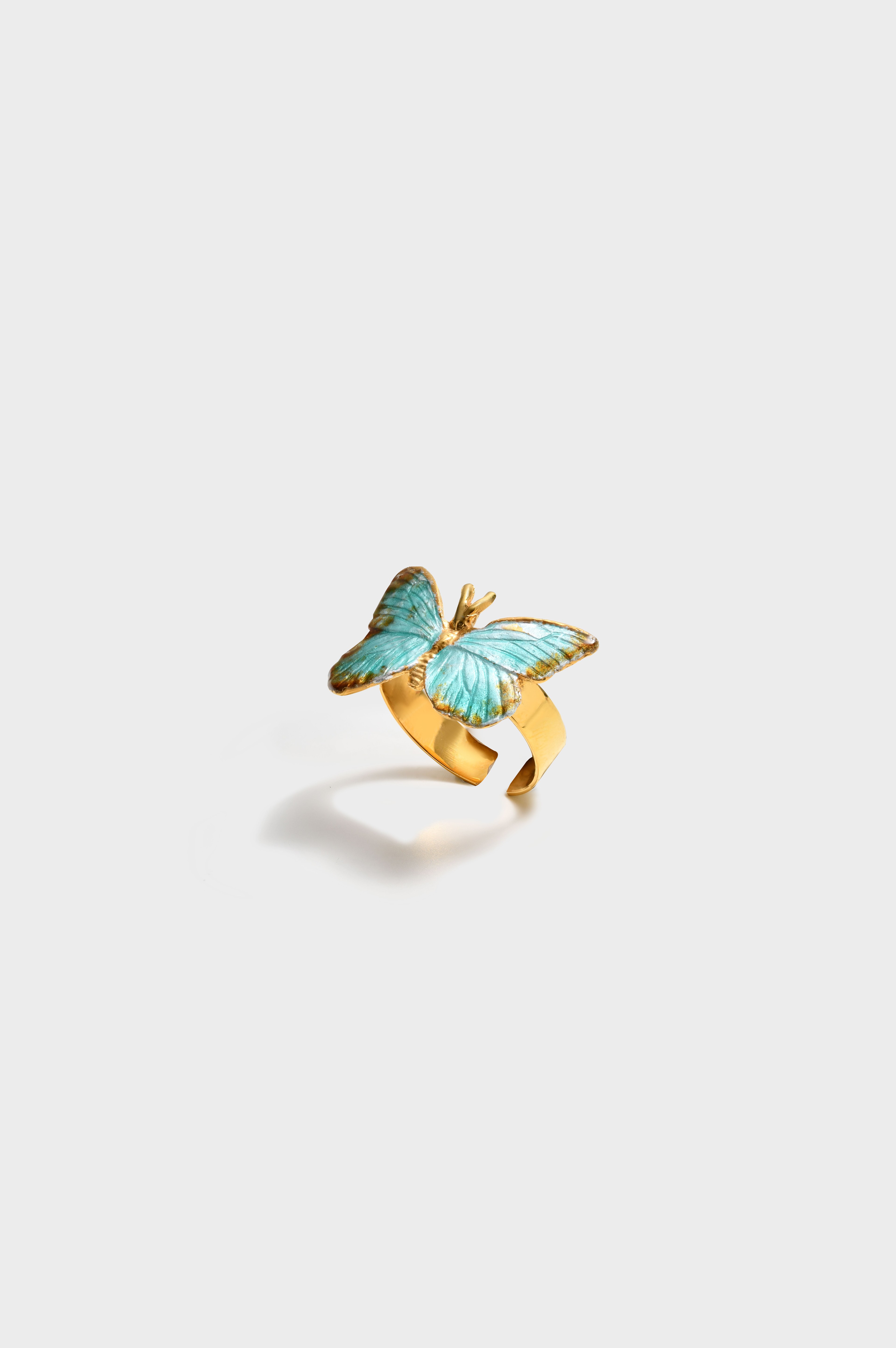 BUTTERFLY RING - TURQUOISE ENAMEL