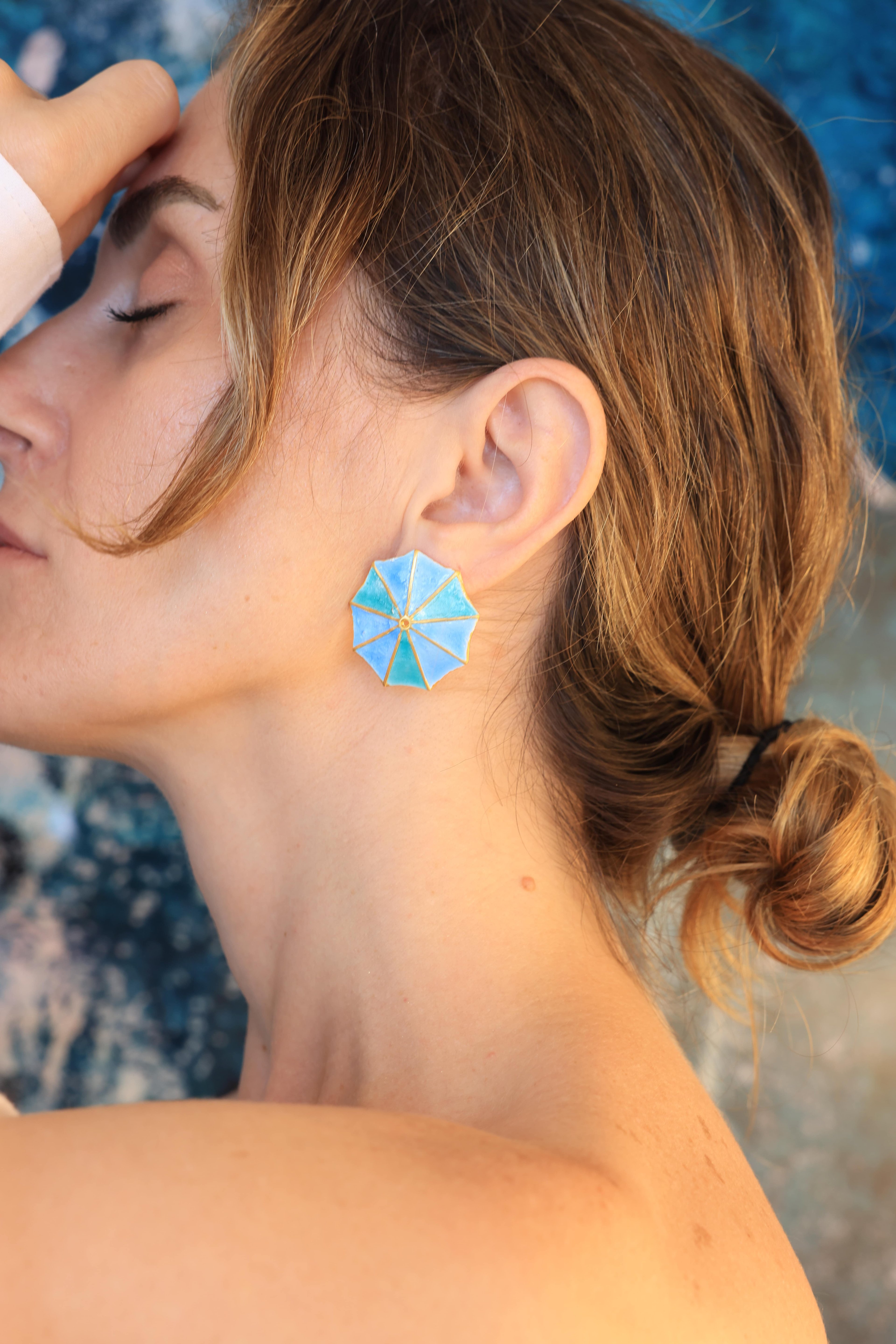 SUN EARRINGS - BLUE
