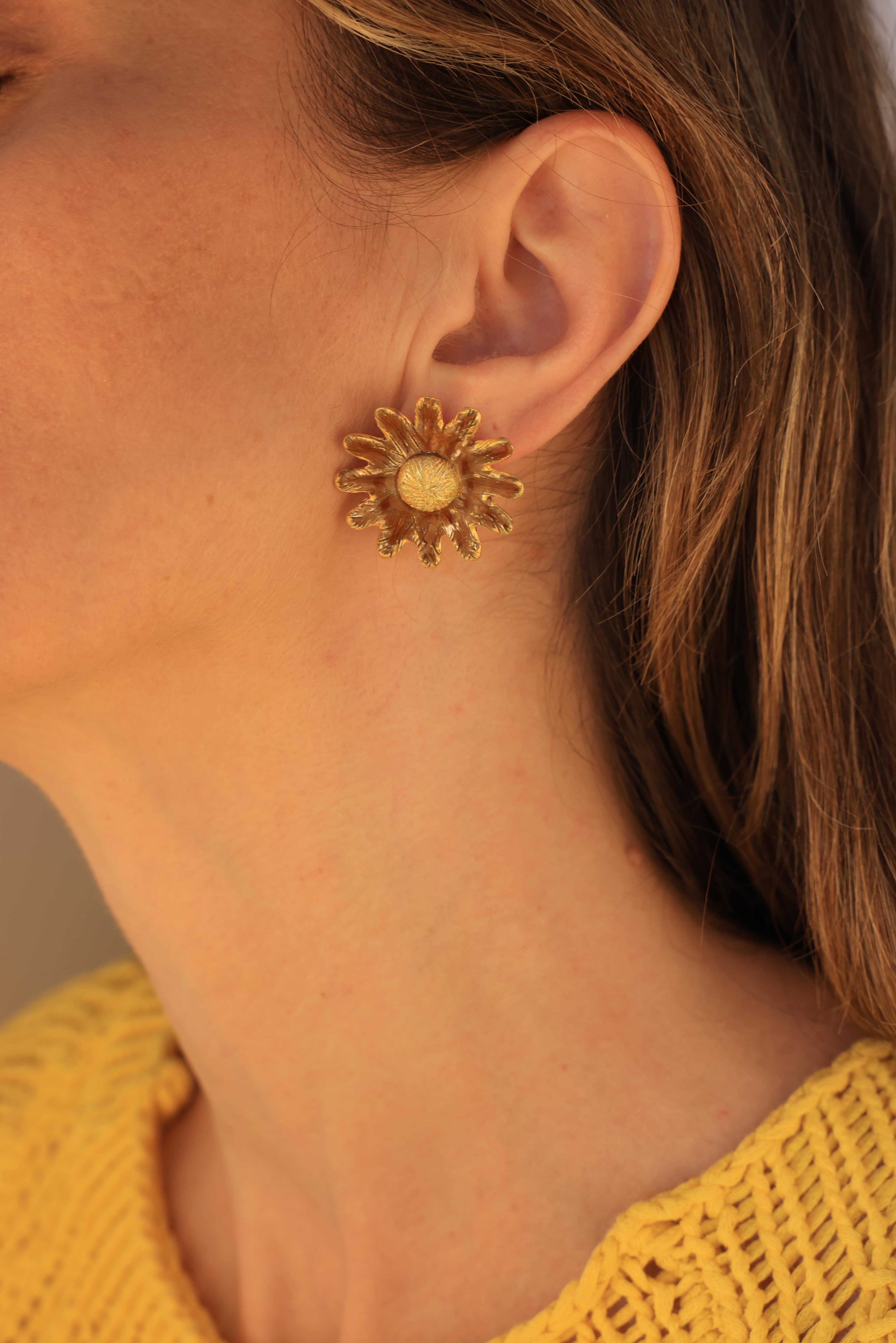 CAMILA EARRINGS - BROWN ENAMEL