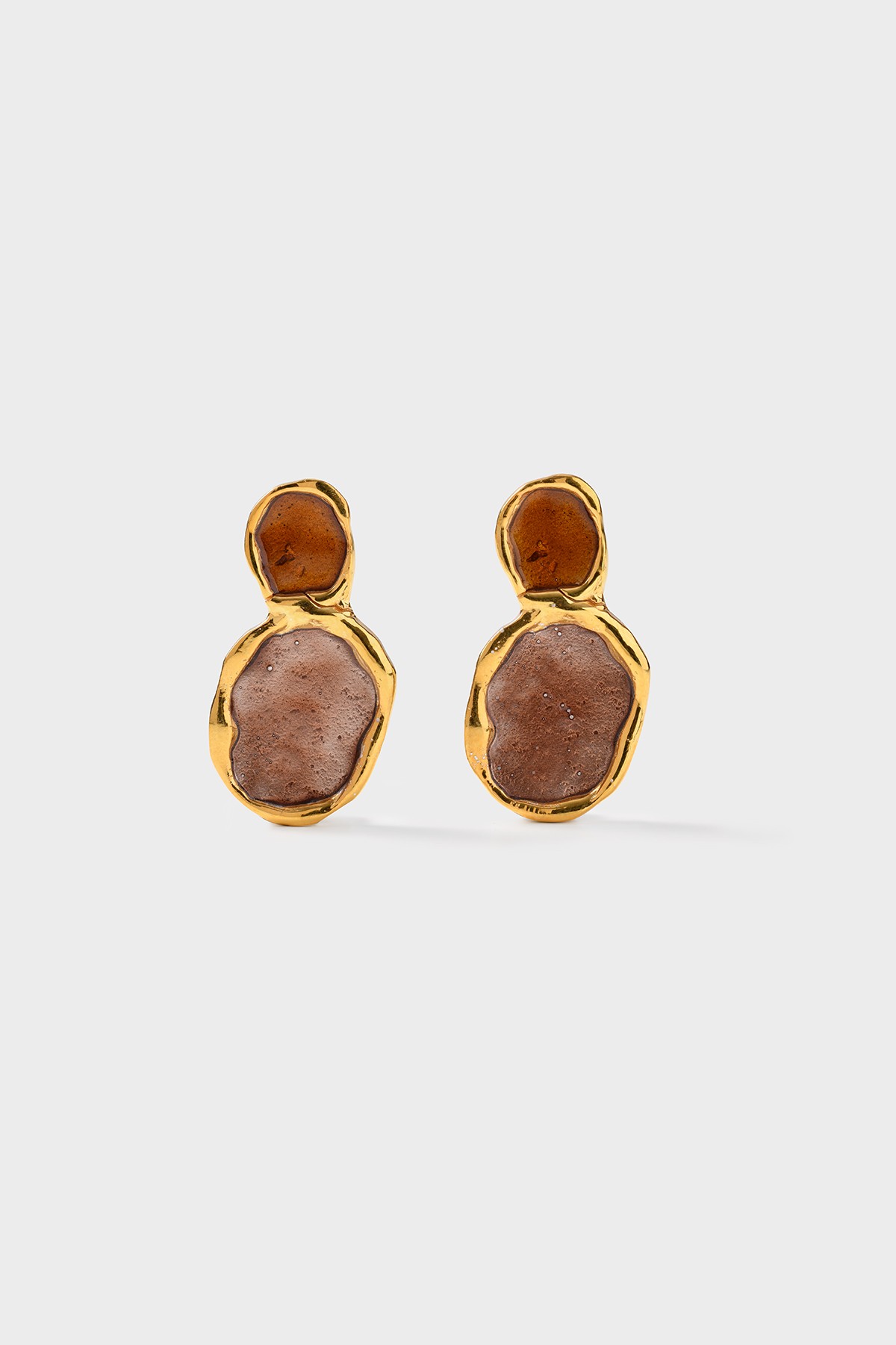 CAROLINA EARRINGS  - KAHVERENGİ