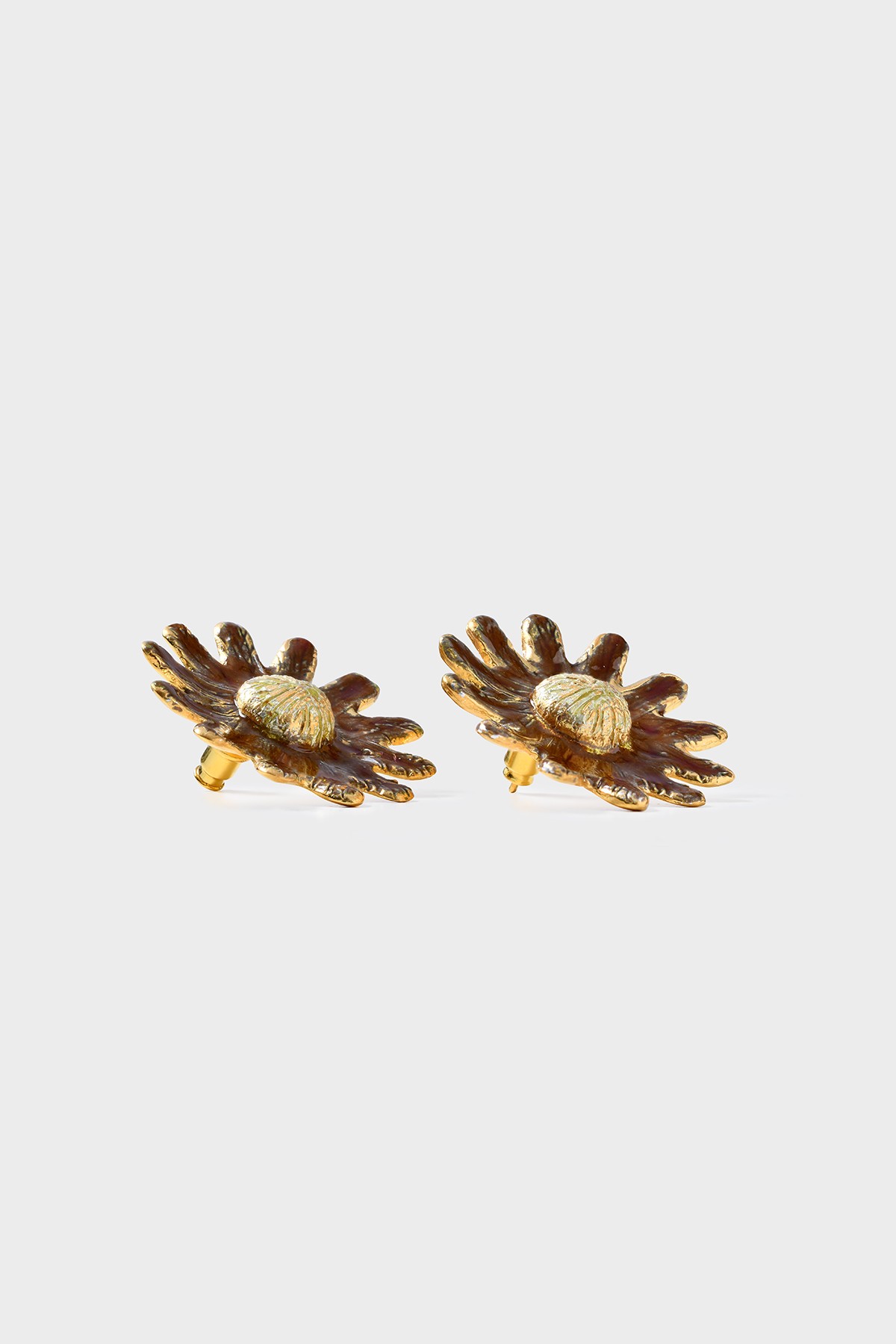 CAMILA EARRINGS - BROWN ENAMEL