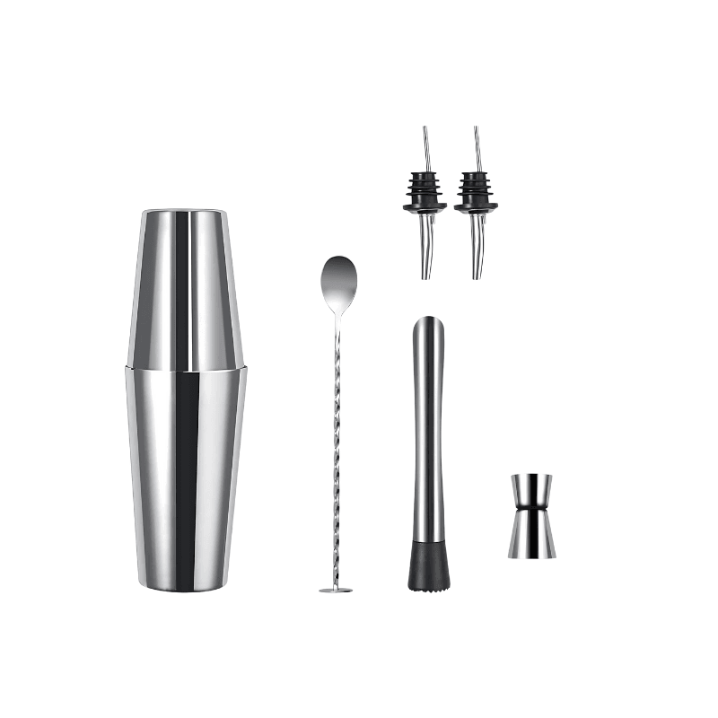 6 Parça Avantajlı Kokteyl Set Boston Shaker (750ml)