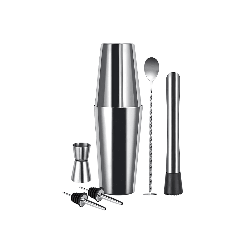 6 Parça Avantajlı Kokteyl Set Boston Shaker (750ml)