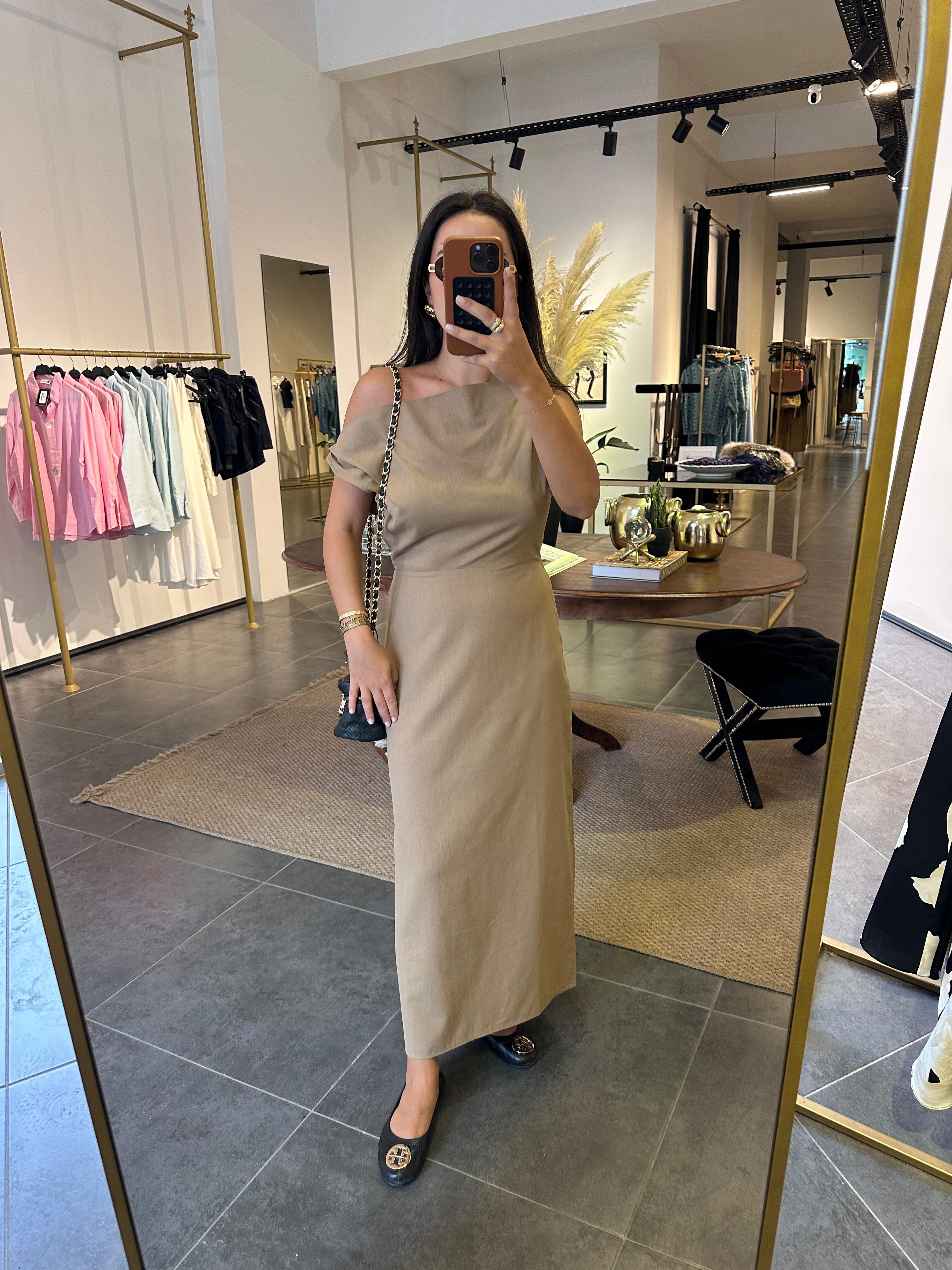2955 Camel Burgu Elbise 