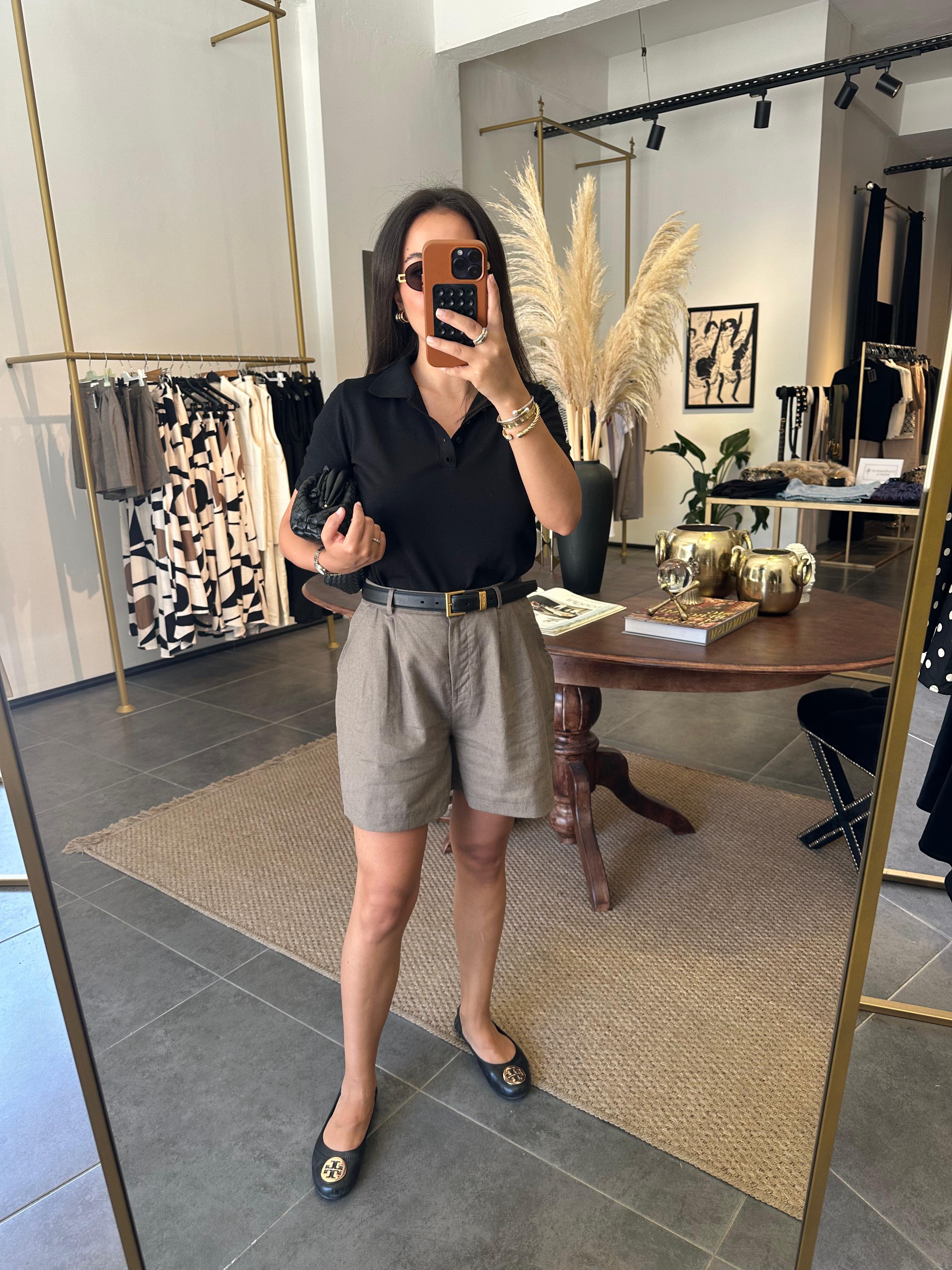 2877 Siyah Polo Yaka Triko