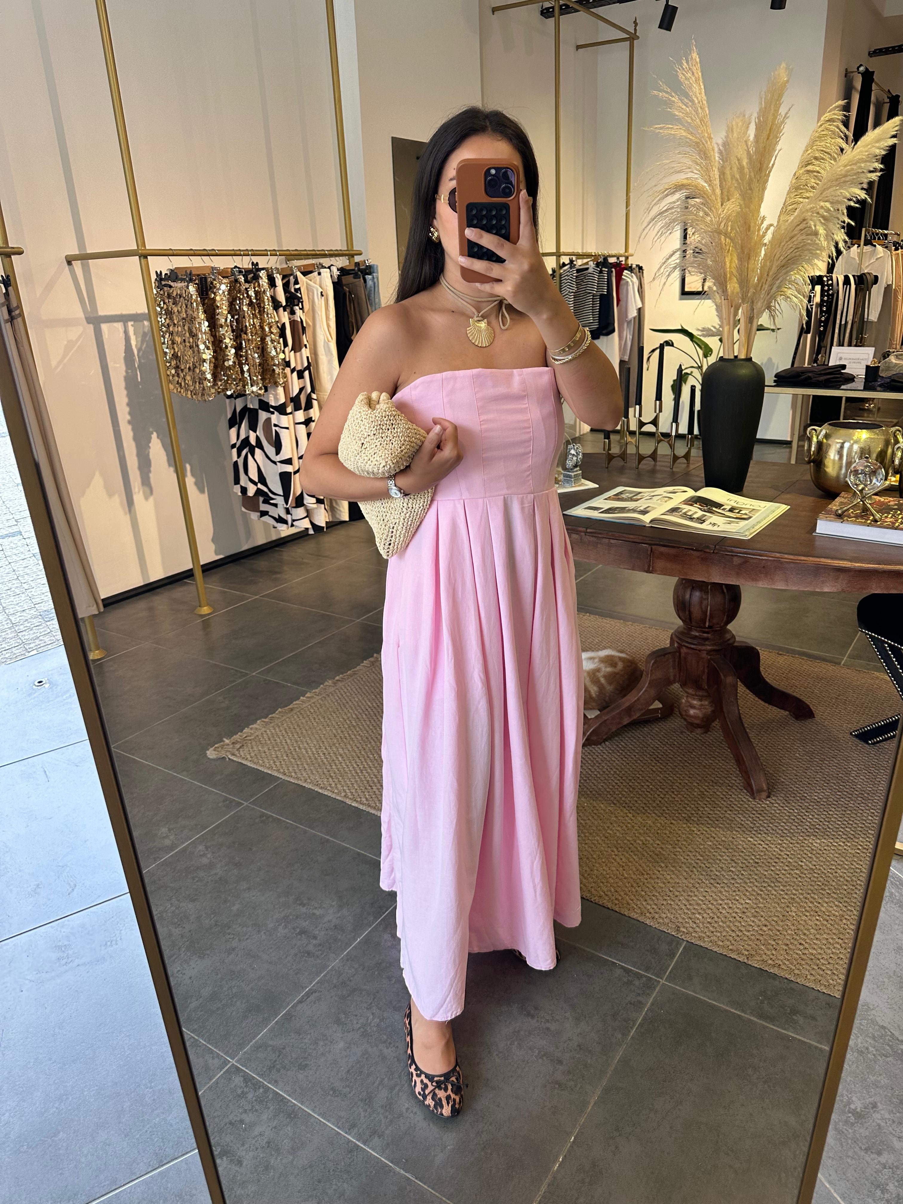 2885 Pembe Elbise 