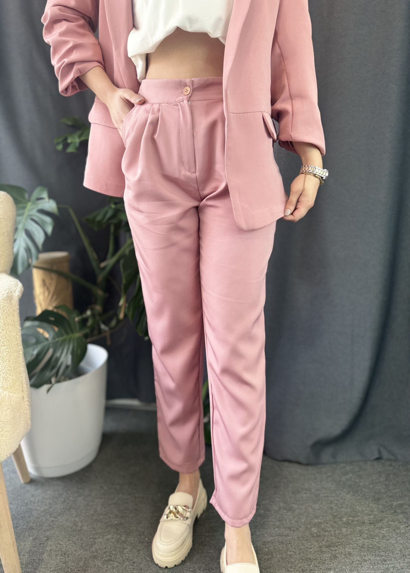 Havuç Model Pembe Pantolon
