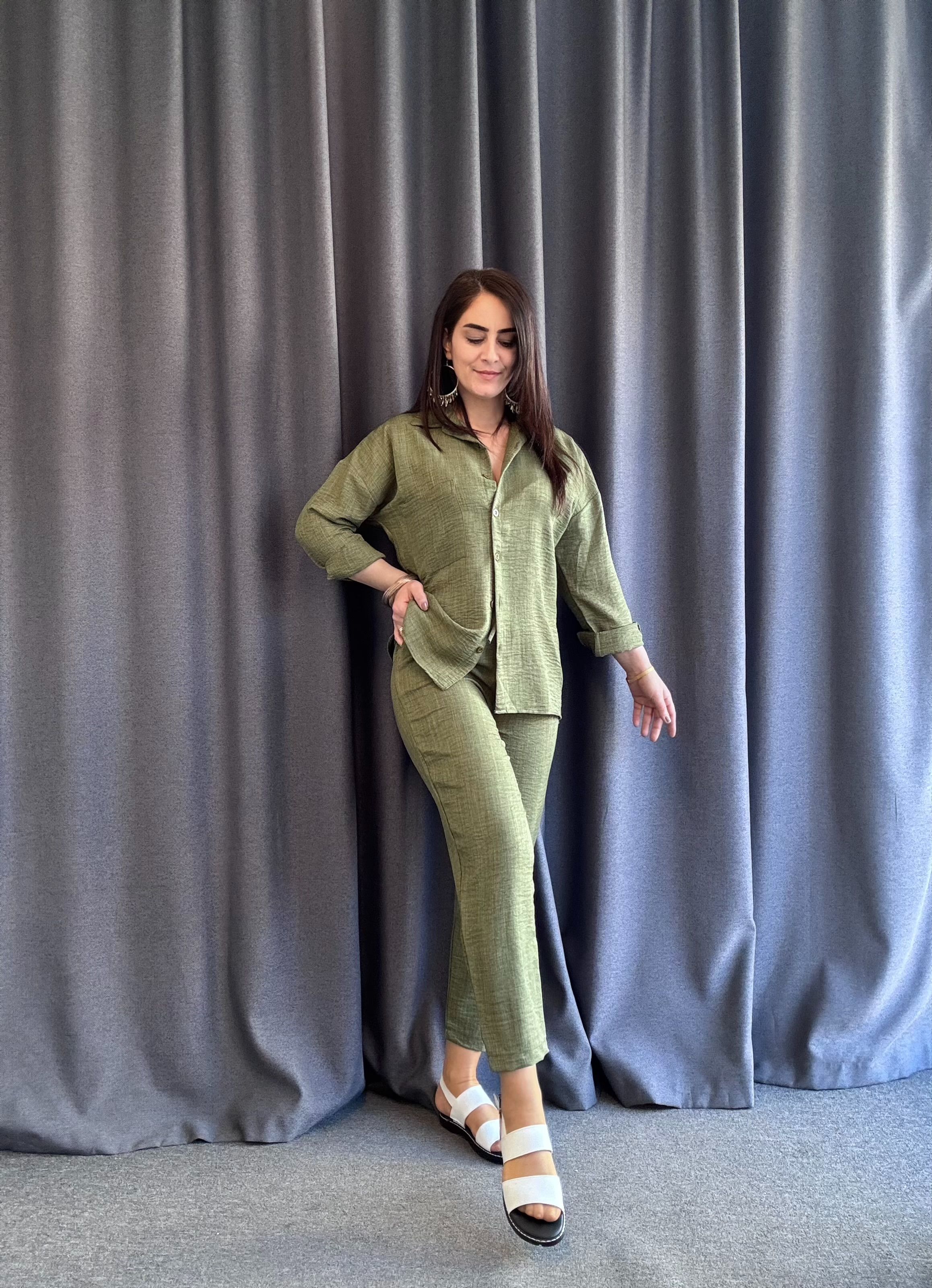 Sofya Keten Takım Haki