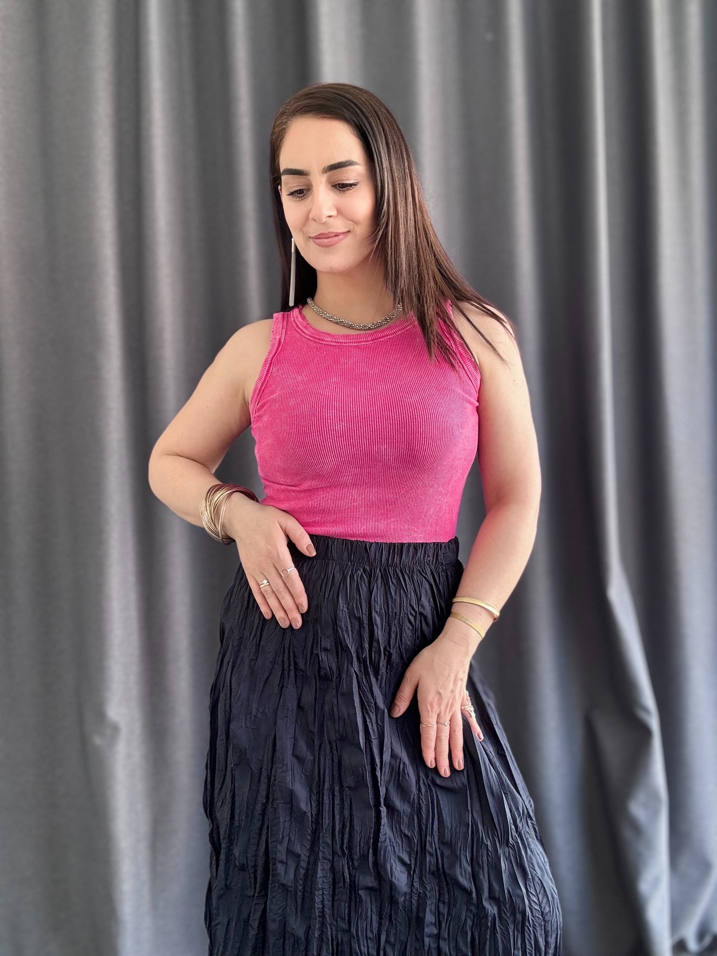 YIKAMALI FİTİLLİ ESNEK FUŞYA  BODY