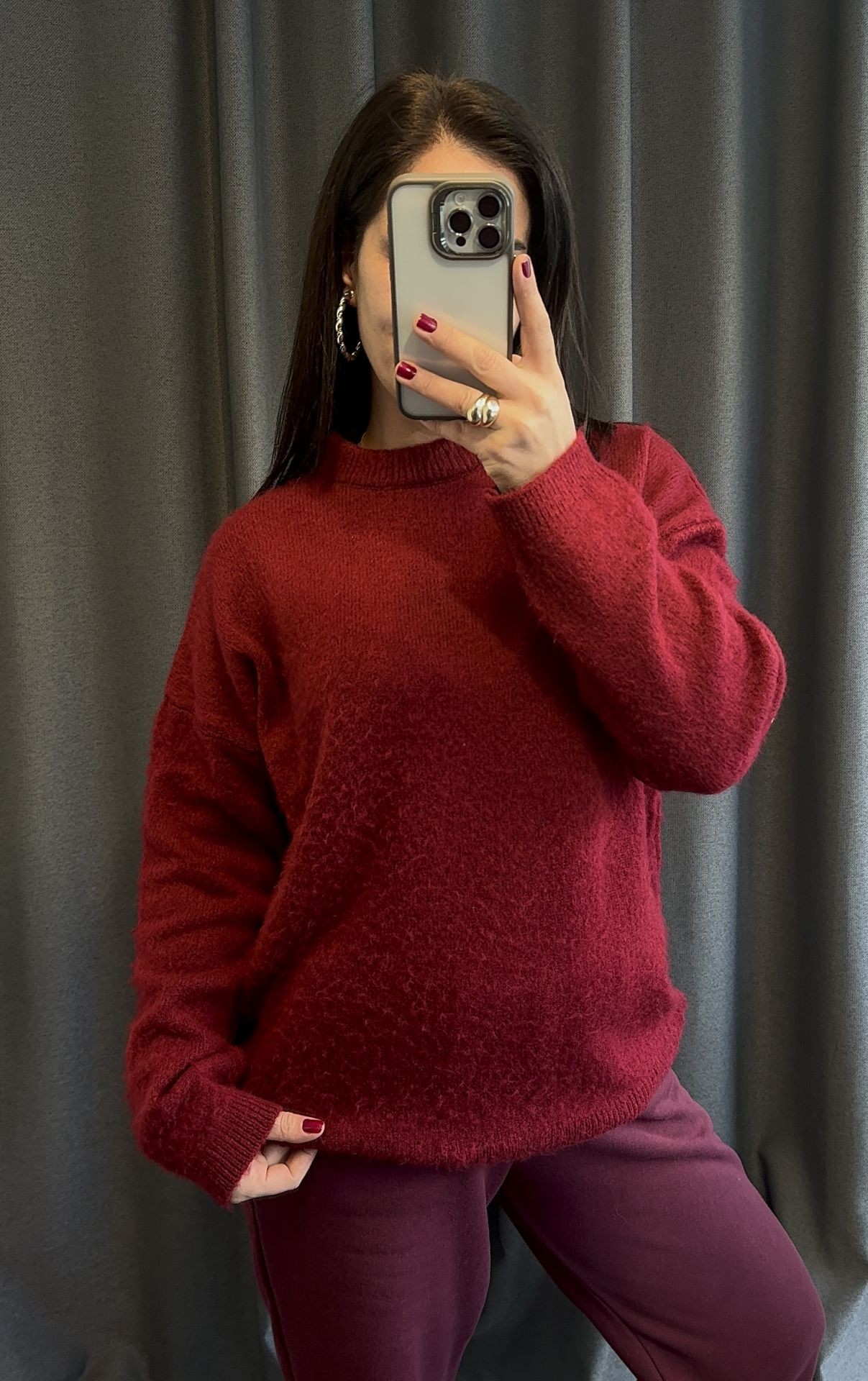 bordo yumoş  basic kazak