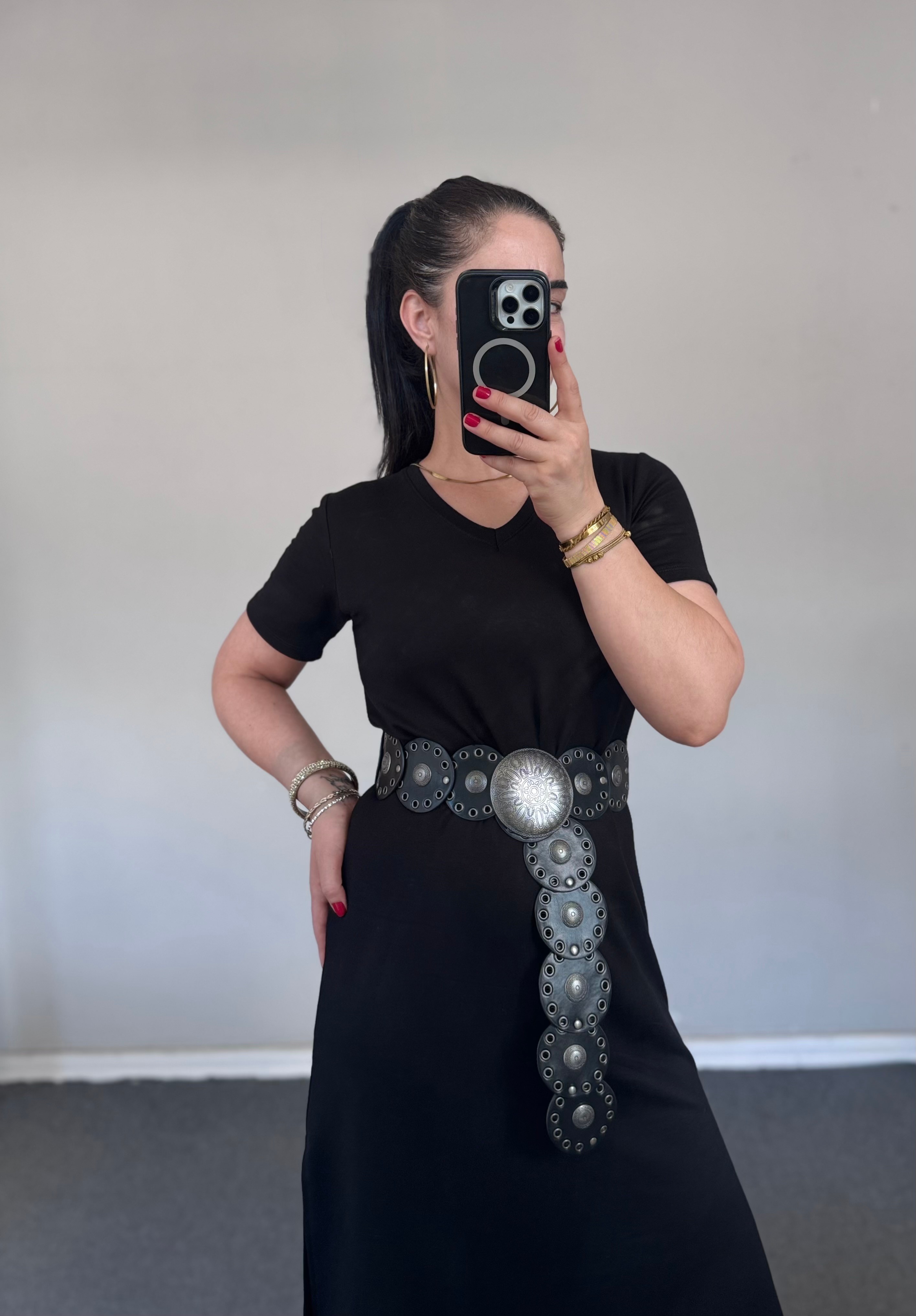 ZARA ETEĞİ YIRTMAÇLI SİYAH BASİC ELBİSE
