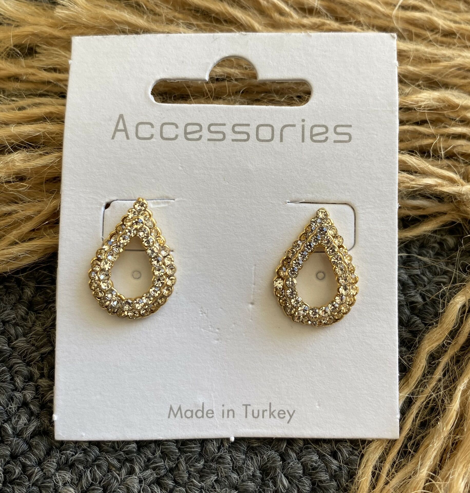 Damla Model Gold Küpe