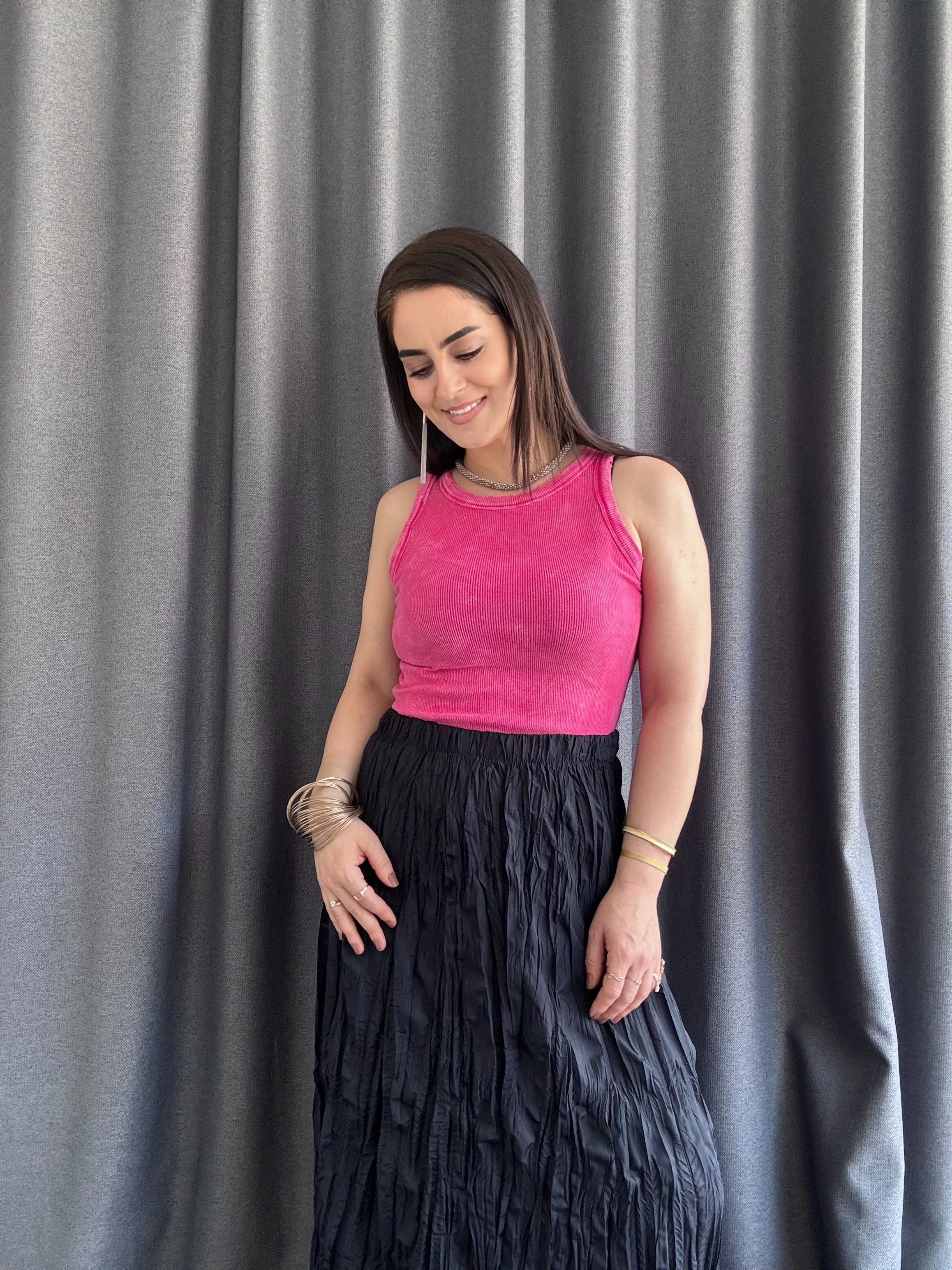 YIKAMALI FİTİLLİ ESNEK FUŞYA  BODY