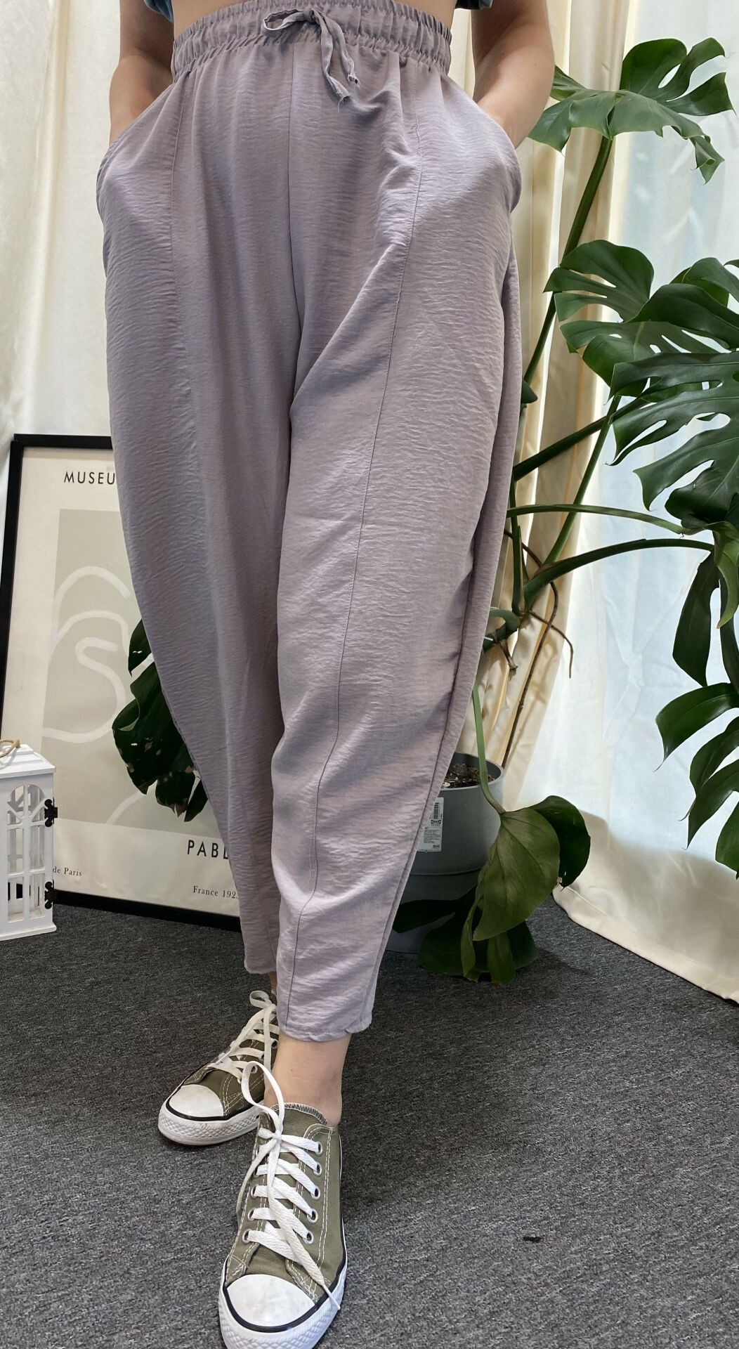 Şalvar Model Ayrobin Kumaş Pantolon GRİ