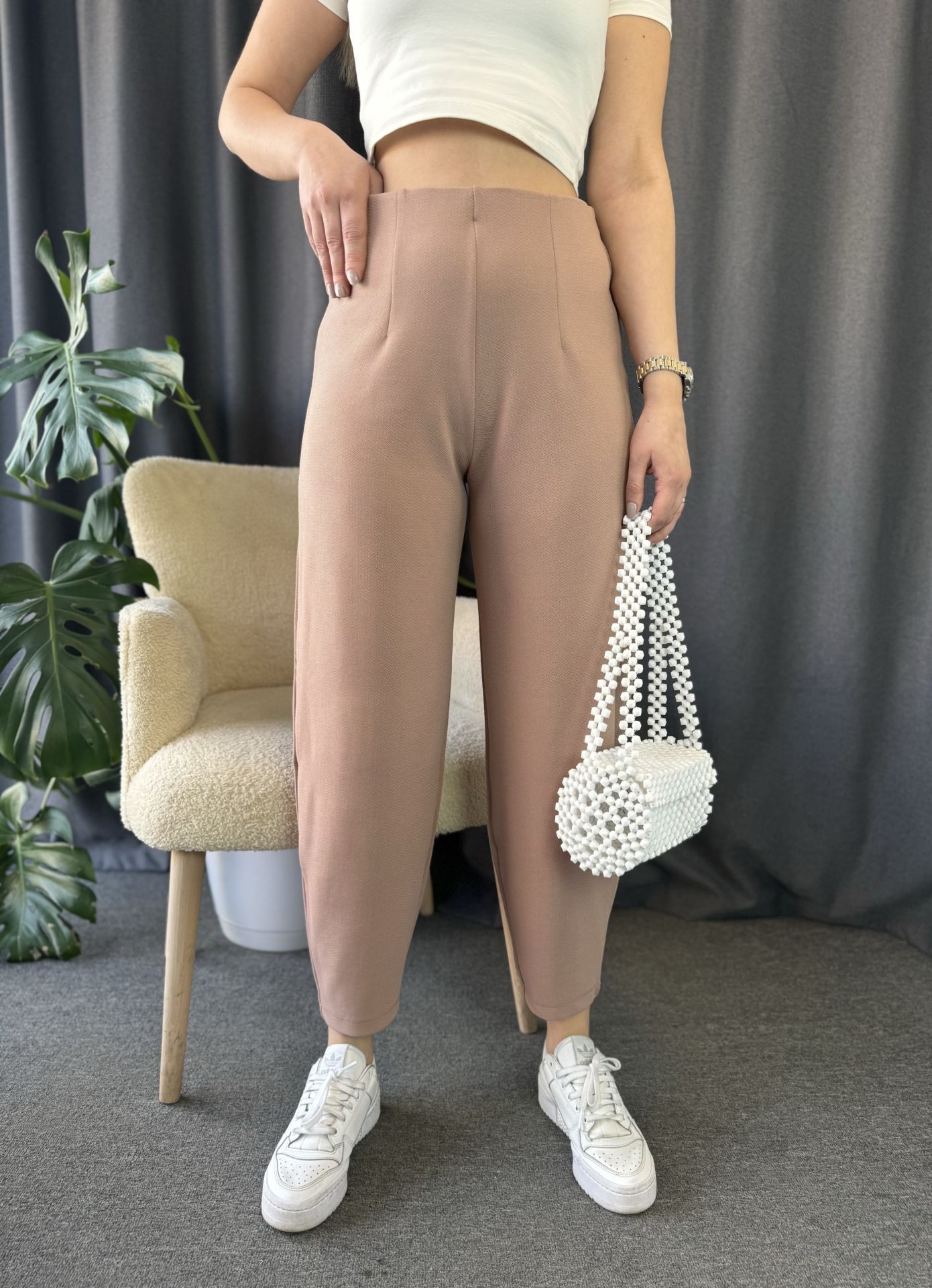 Balon Model Full Likralı Pudra Pantolon