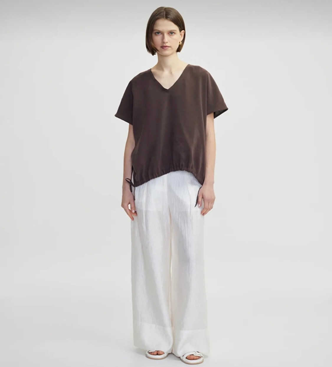 İPEKYOL TENCEL KAHVE BLUZ
