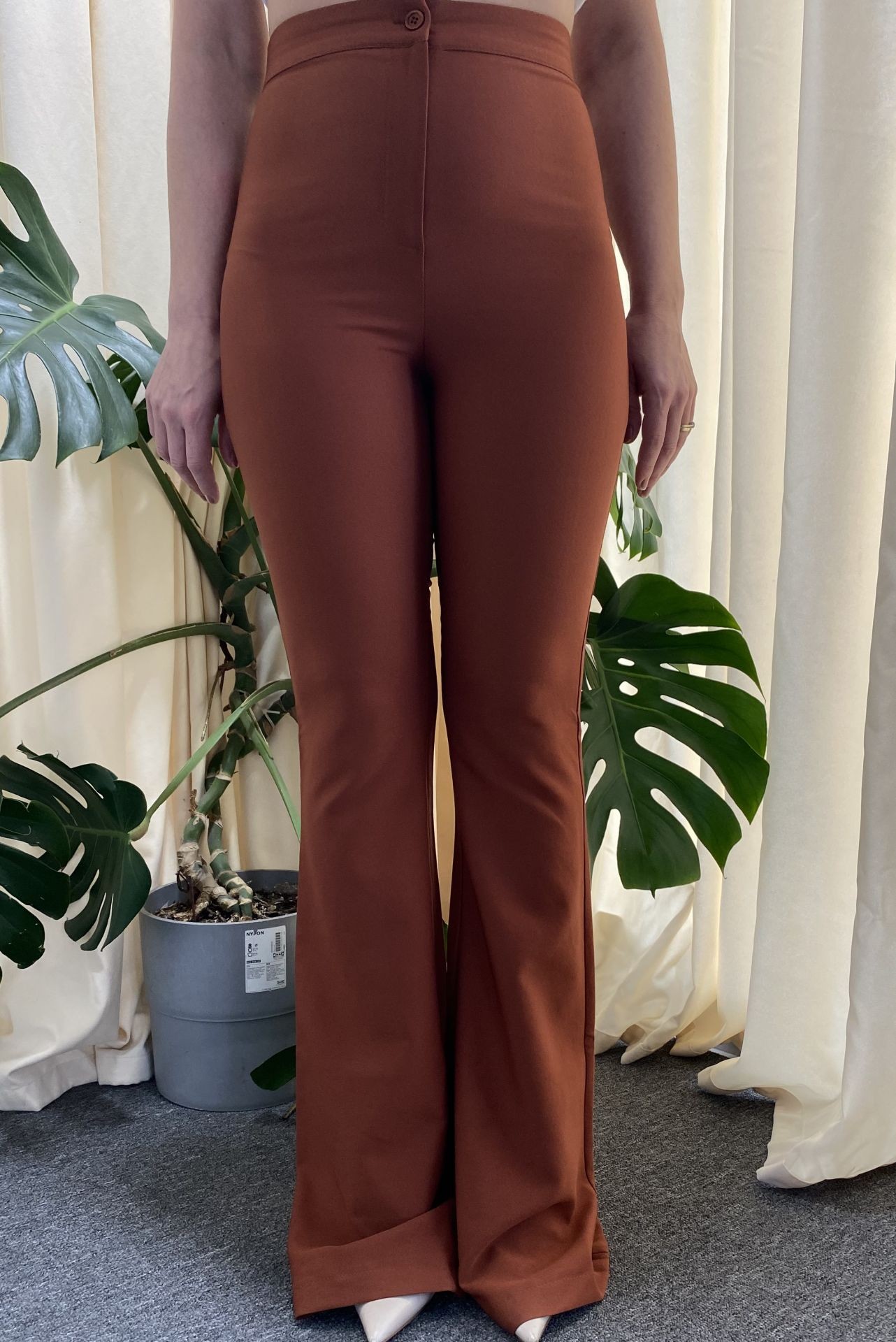 Acı Kahve İspanyol Paça Pantolon