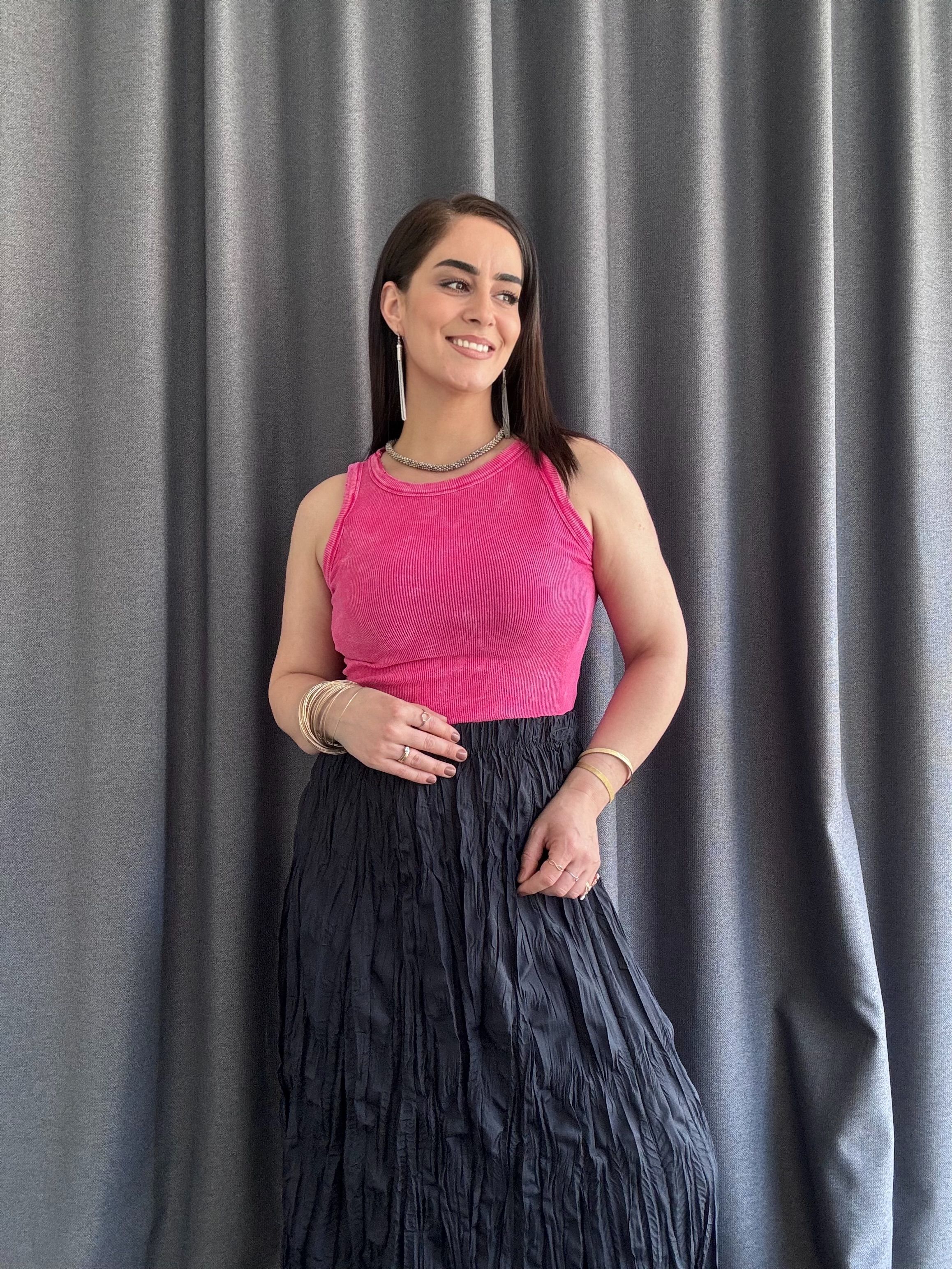 YIKAMALI FİTİLLİ ESNEK FUŞYA  BODY