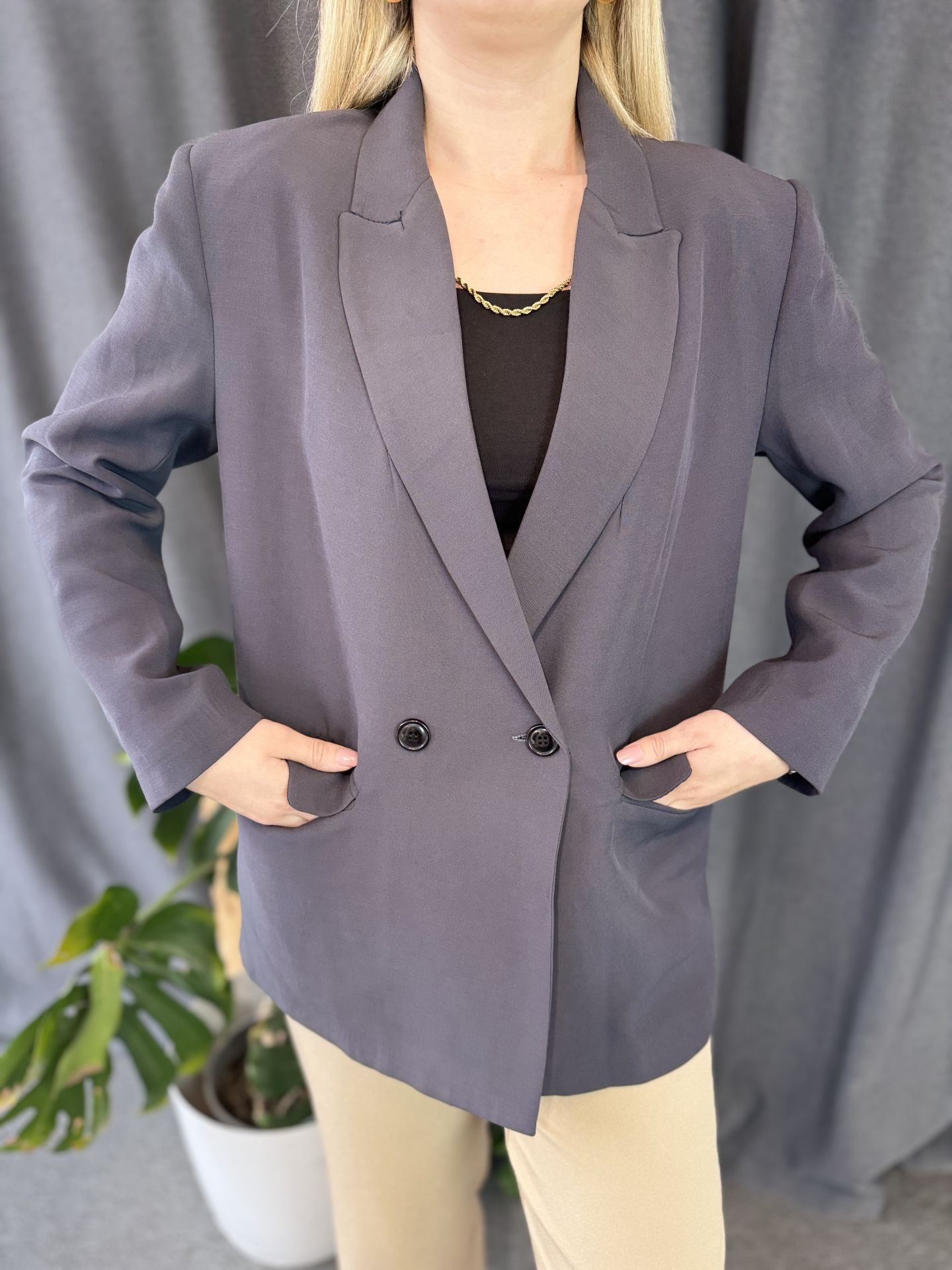 Füme Astarlı Ultra Kalite Blazer Ceket