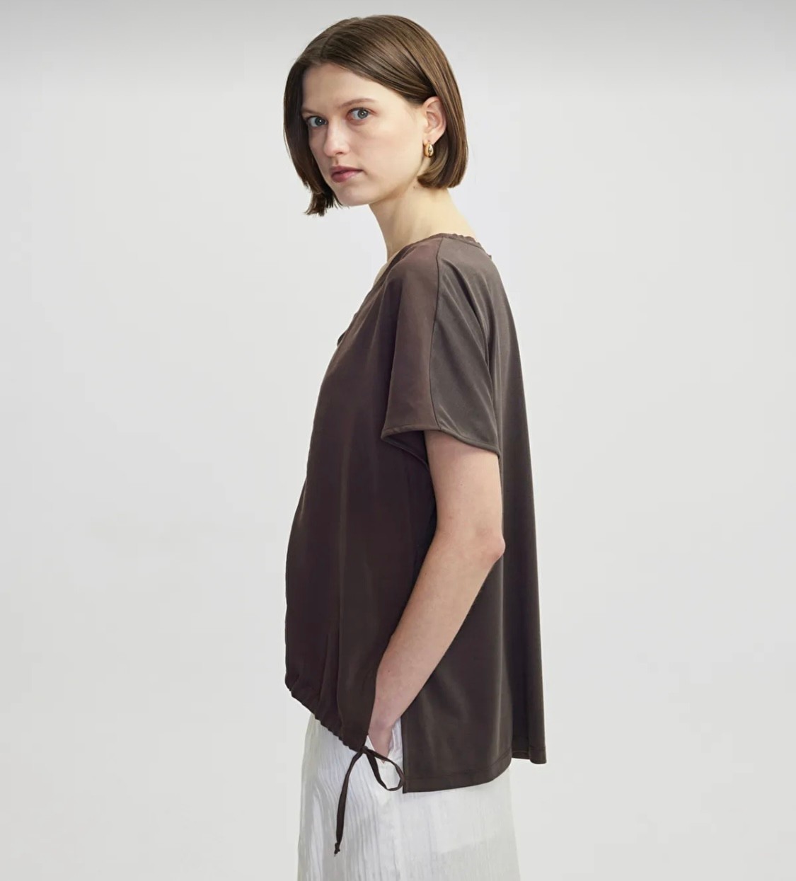 İPEKYOL TENCEL KAHVE BLUZ