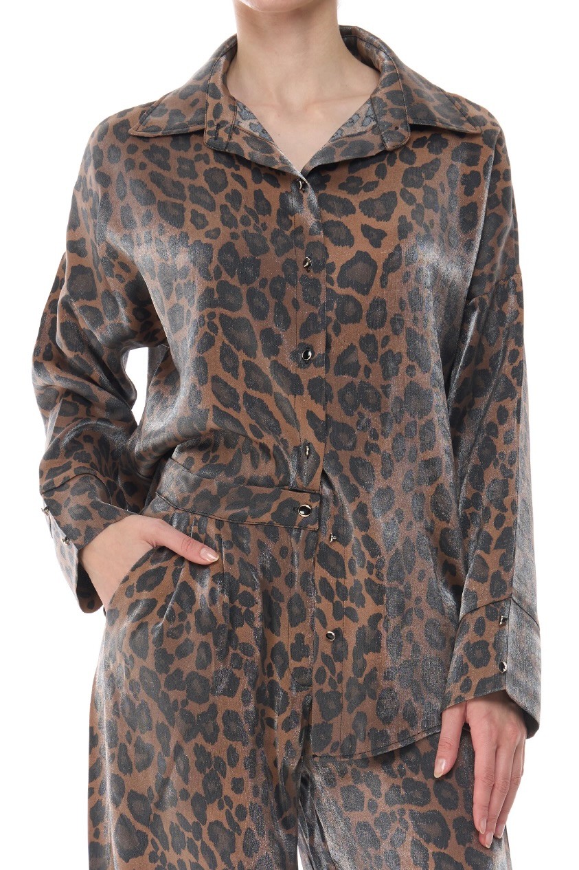 VICTORIA SHIRT - Leopard - Brown