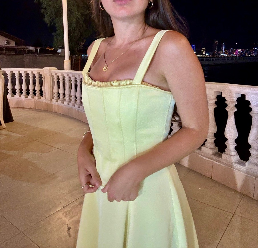 YELLOW CORSET DRESS