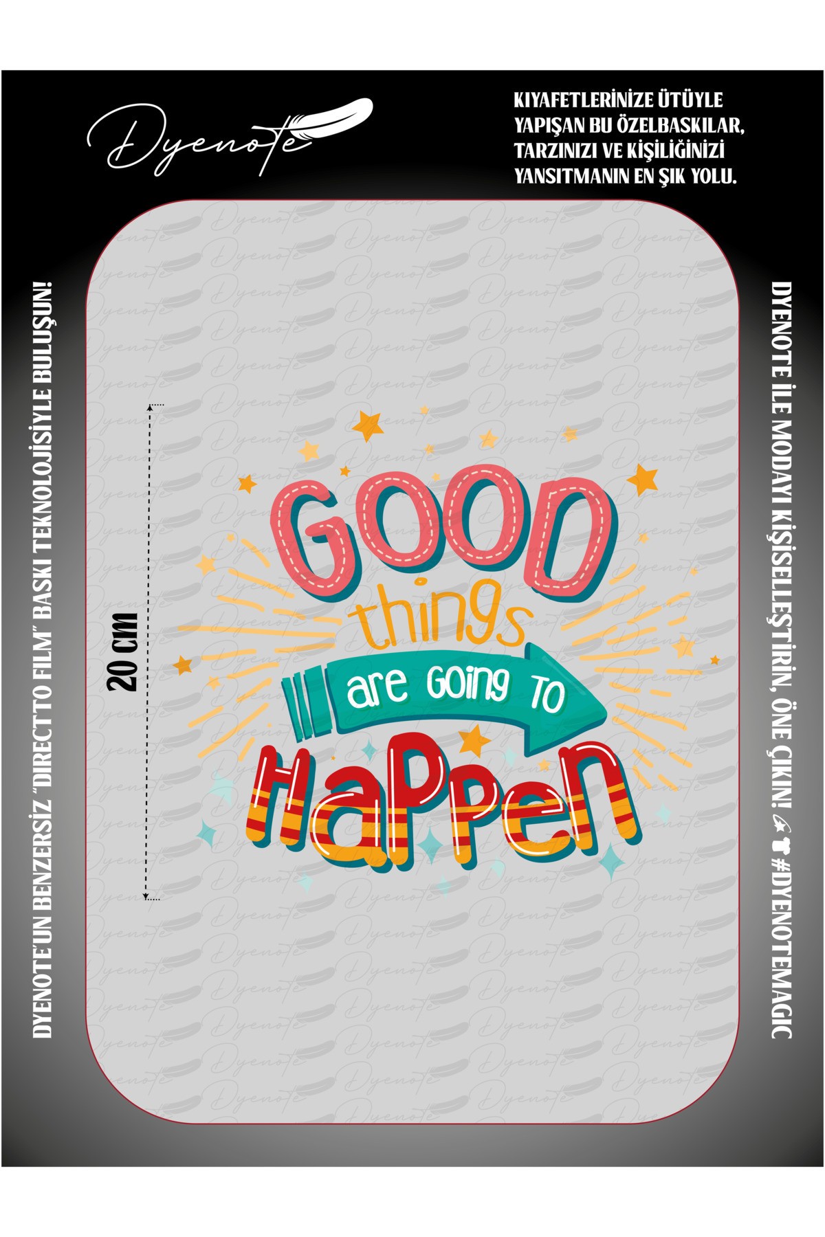 Beautiful Things Will Happen Good Fabric Applique Patch With Iron On Transfer Paper Dtf Emblem