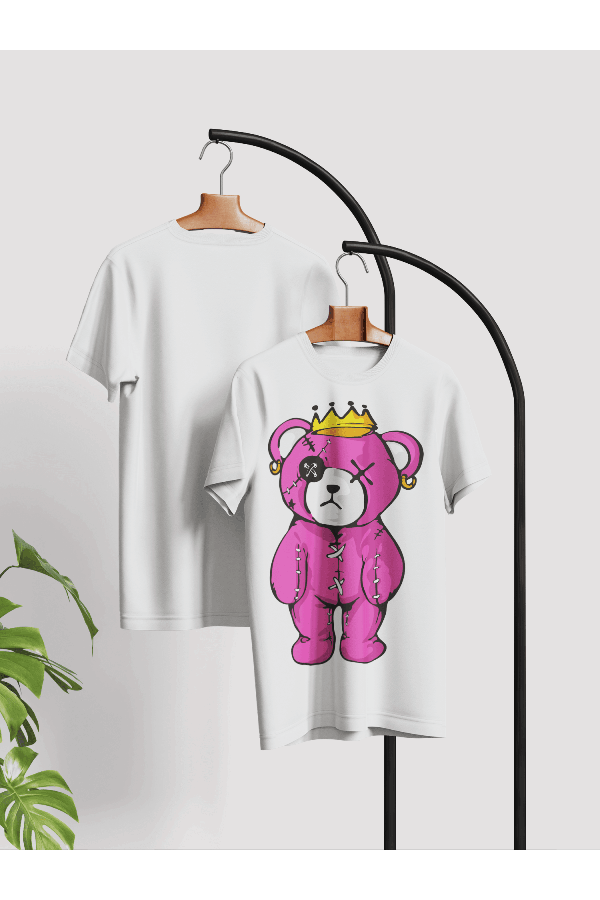 Ayıcık Teddy Bear Özel Tasarım Baskılı %100 Beyaz Pamuk T-Shirt Vol.5