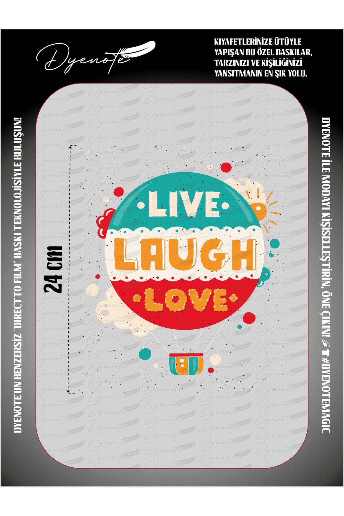 Live Laugh Love Live Laugh Love Fabric Applique Patch Iron-On Transfer Paper Dtf Emblem