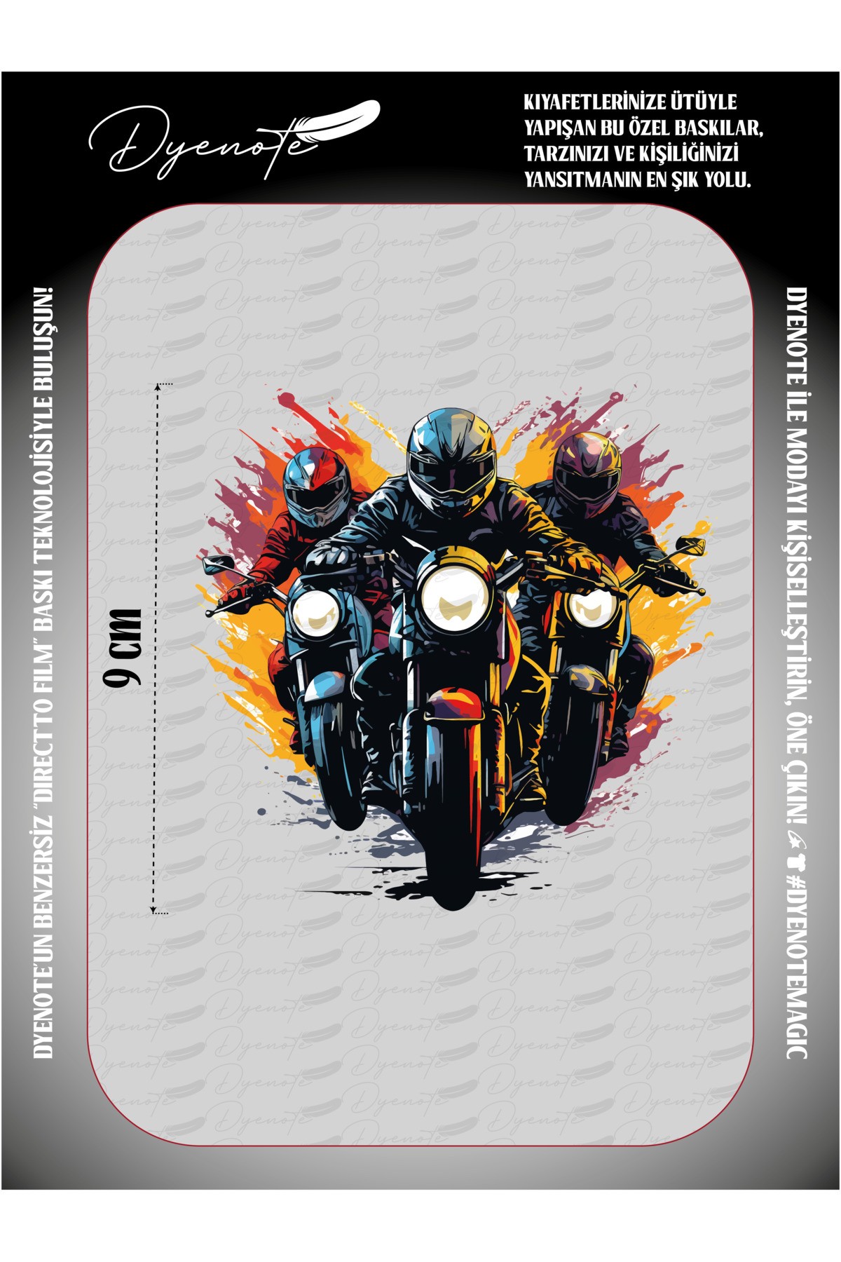 Motorcycle Rider Fabric Applique Patch With Iron On Adhesive Transfer Paper Dtf Emblem