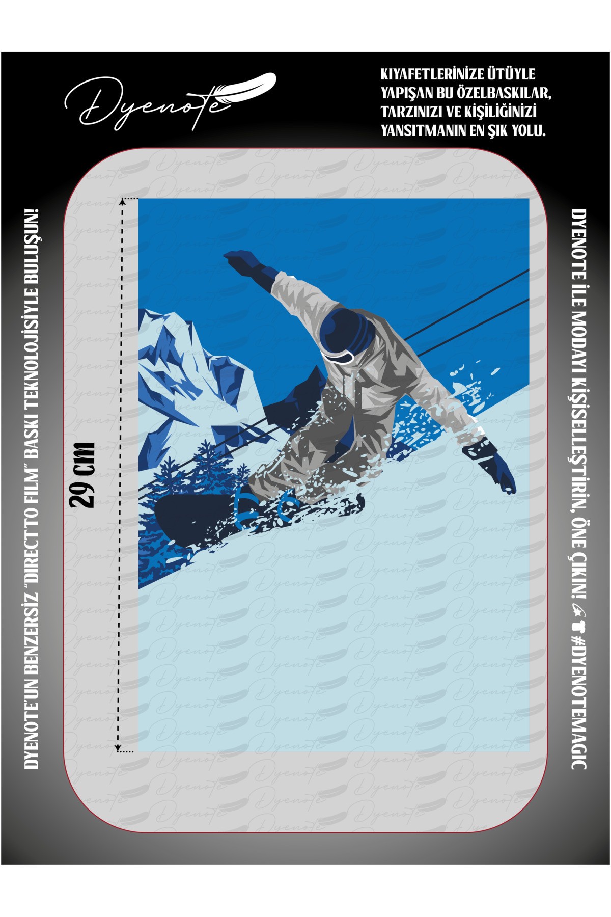 Winter Sport Snowboard Patch Iron-On Transfer Printing Paper Dtf Arma