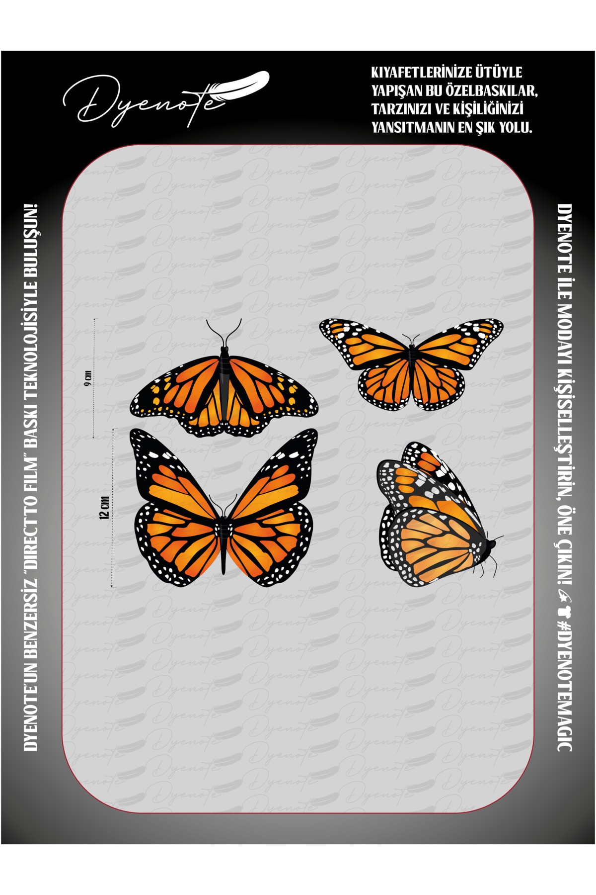 Butterfly Colorful Patch With Iron On Adhesive Transfer Paper Dtf Emblem