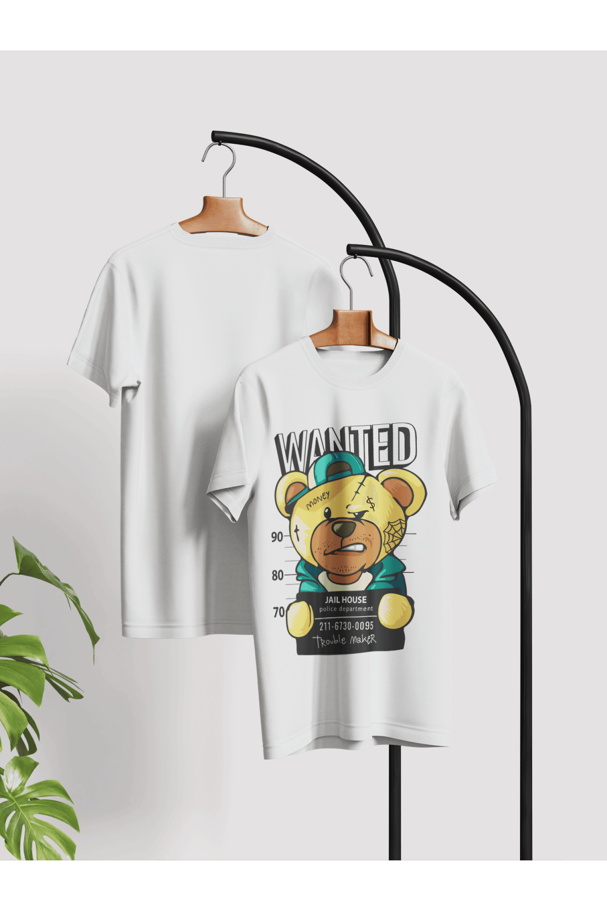 Ayıcık Teddy Bear Özel Tasarım Baskılı %100 Beyaz Pamuk T-Shirt Vol.9