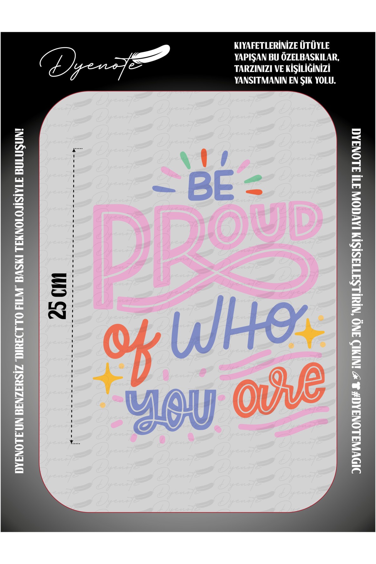 Be Proud Of Who You Are Fabric Applique Patch Iron On Transfer Printing Paper Dtf Emblem