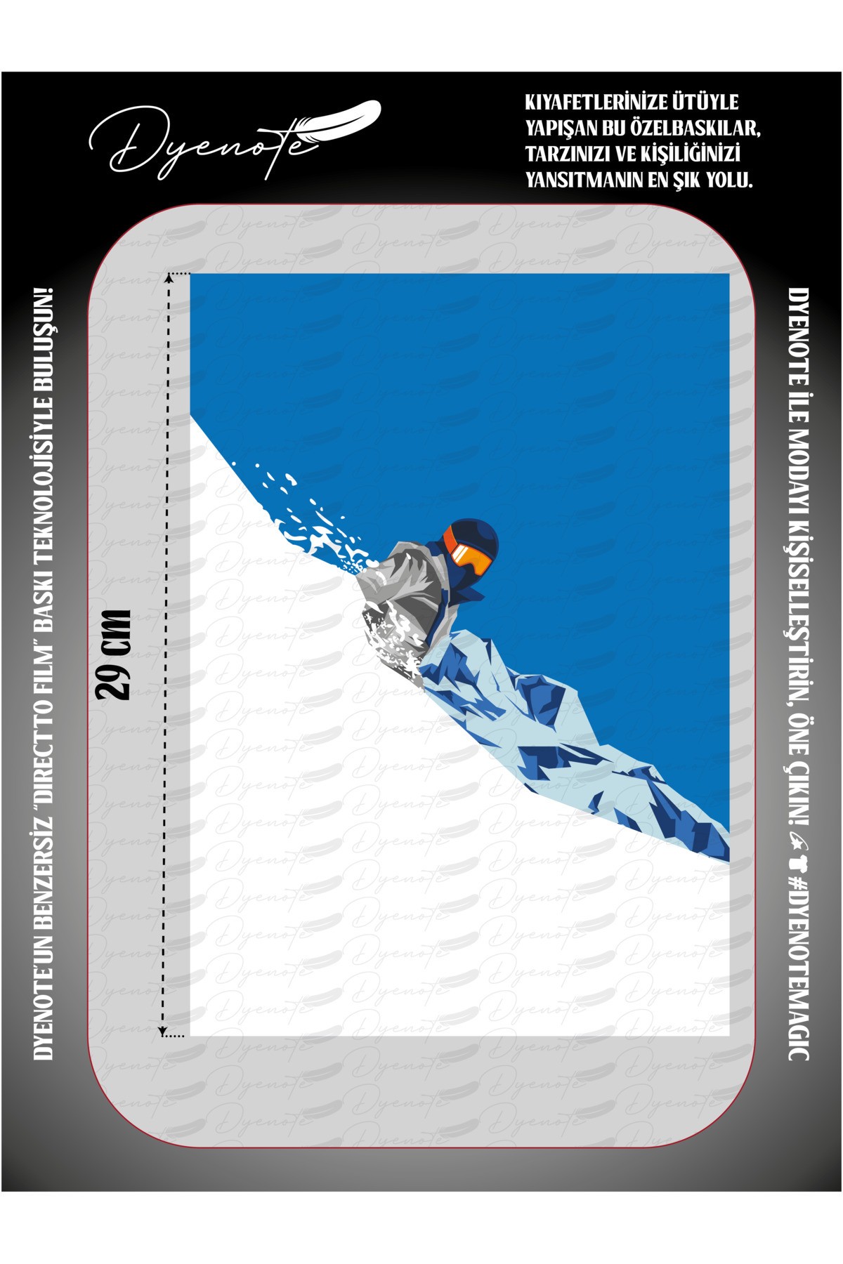 Winter Sport Snowboard Patch Iron-On Transfer Printing Paper Dtf Arma