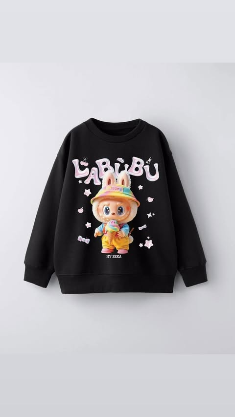 SİYAH LABUBU SWEAT