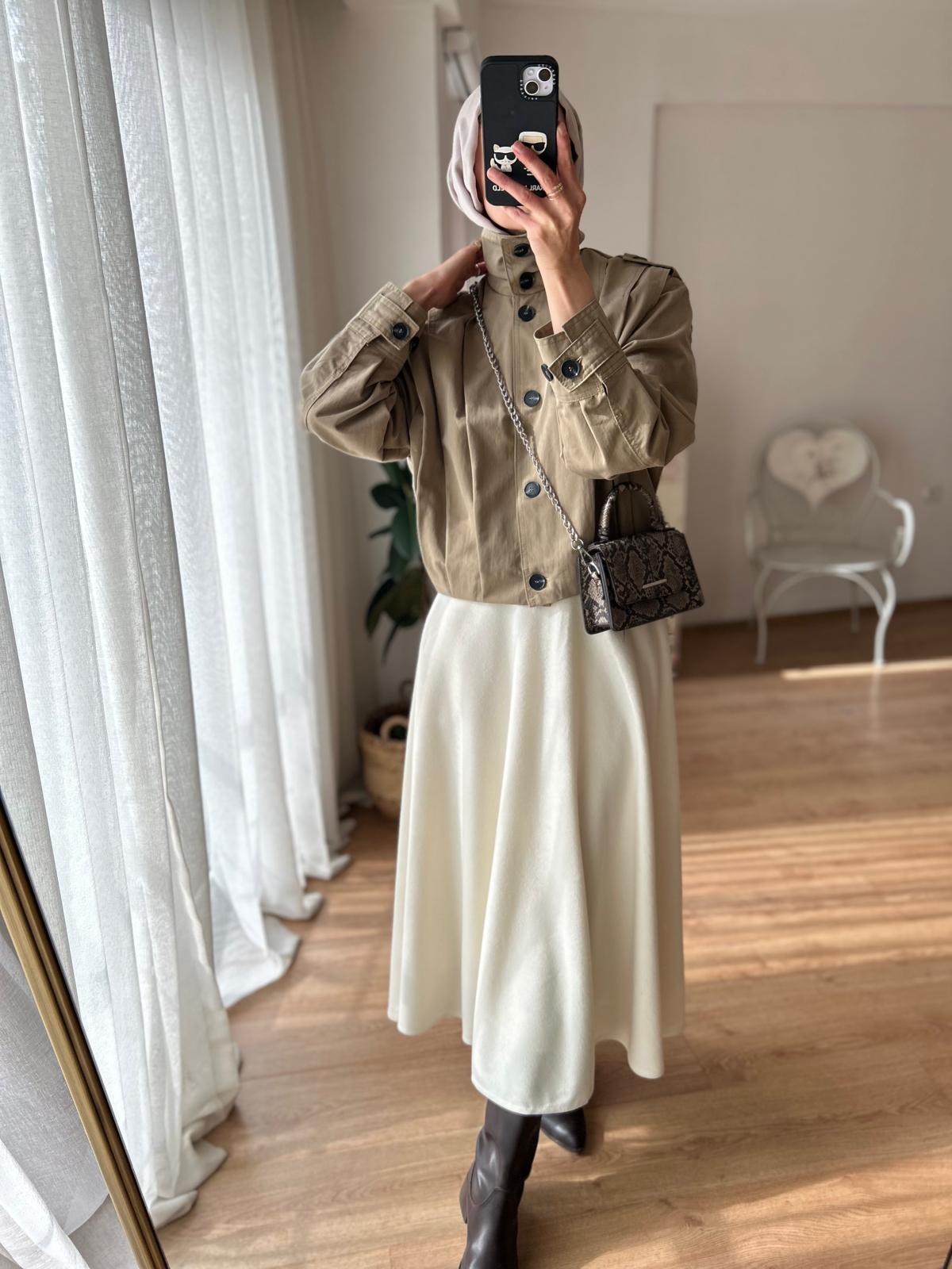 HAKİ PİLELİ CEKET