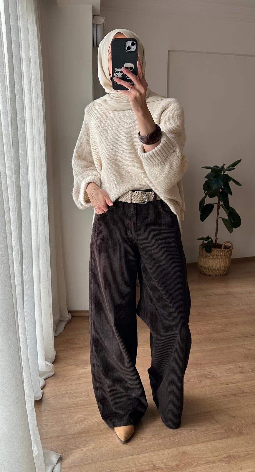 KADİFE BOL PAÇA PANTOLON