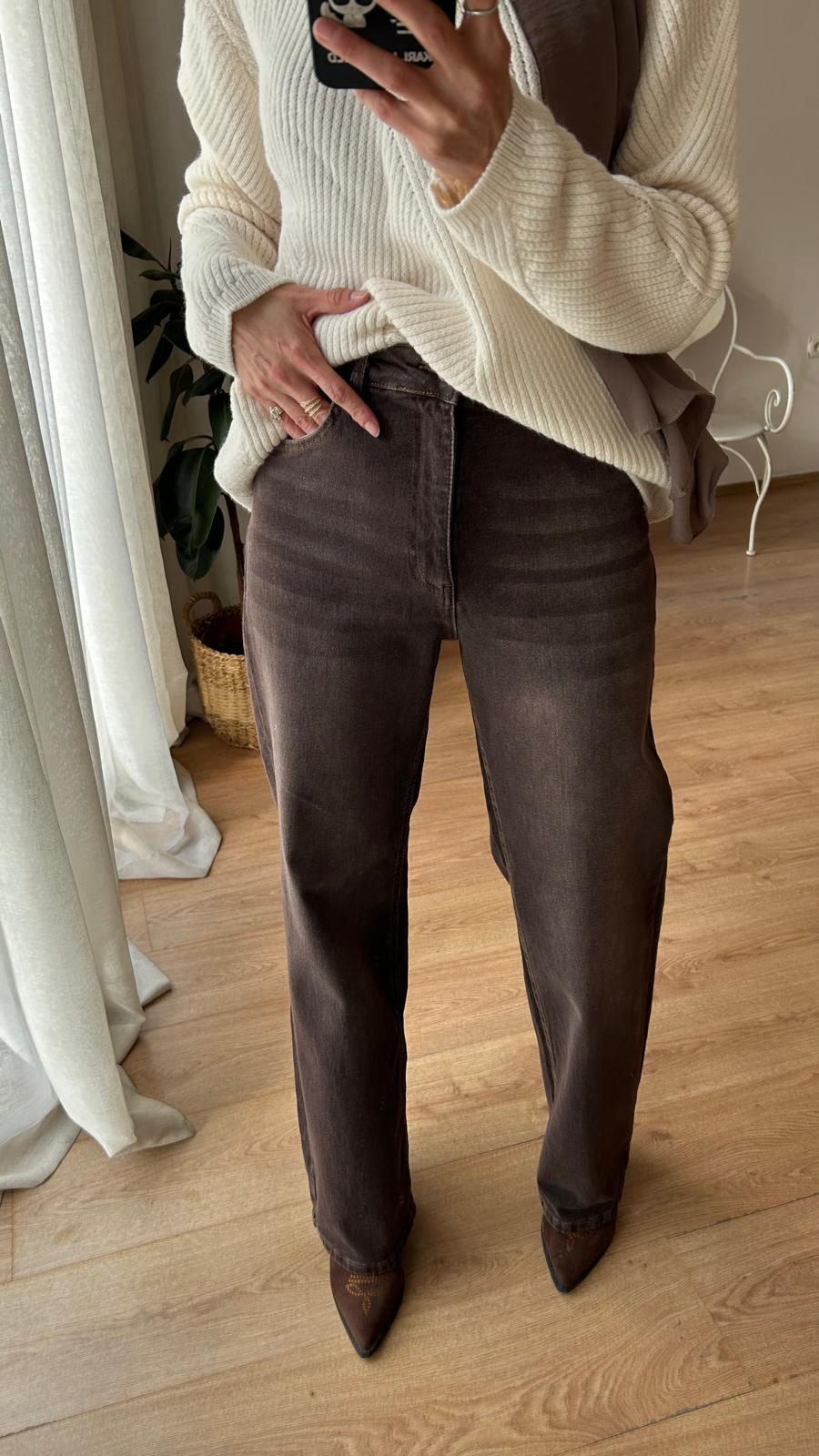 KAHVERENGİ JEAN PANTOLON